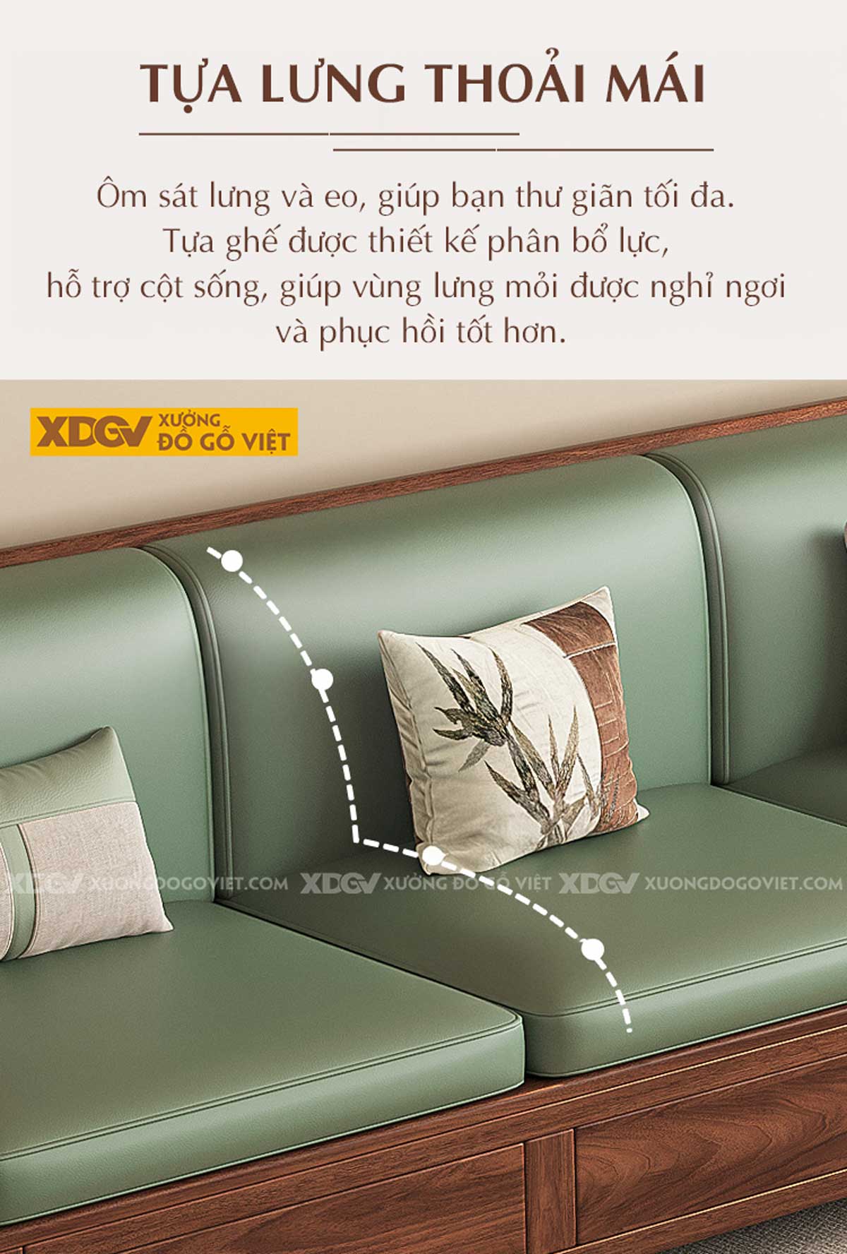 Bàn Ghế Sofa Óc Chó Thịt Bọc Nệm Cánh Chạm Khắc Dáng Núi