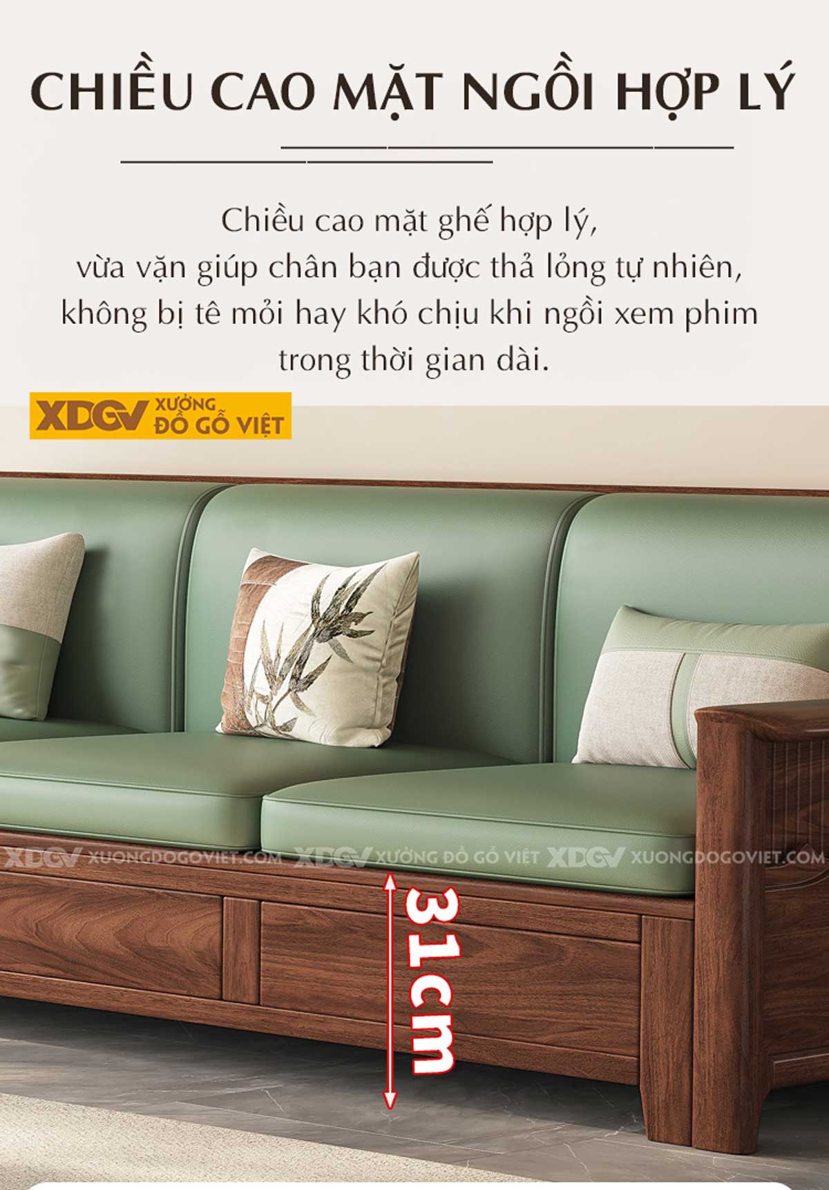 Bàn Ghế Sofa Óc Chó Thịt Bọc Nệm Cánh Chạm Khắc Dáng Núi