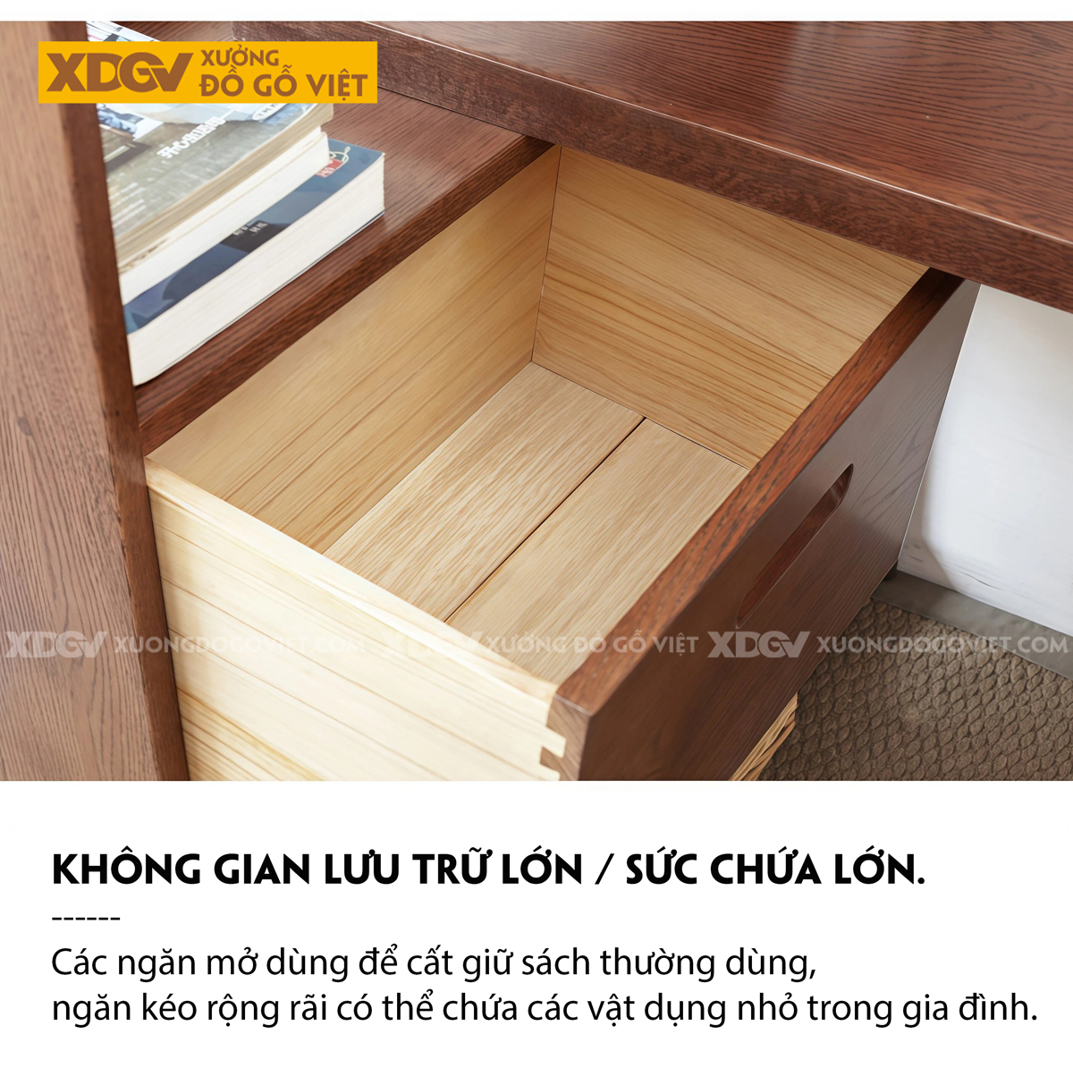 Bàn Làm Việc Kết Hợp Tủ Sách Góc L Tiết Kiệm Không Gian