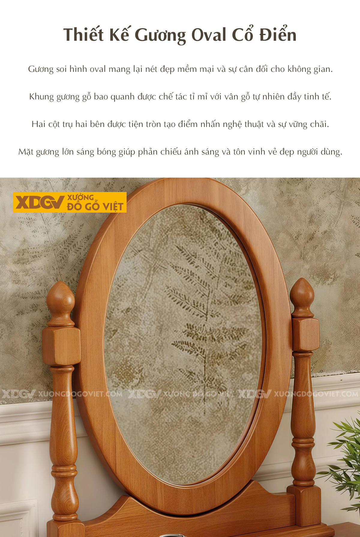 Bàn Trang Điểm Phòng Ngủ Gỗ Gõ Đỏ Bo Góc Phối Tủ Linh Hoạt