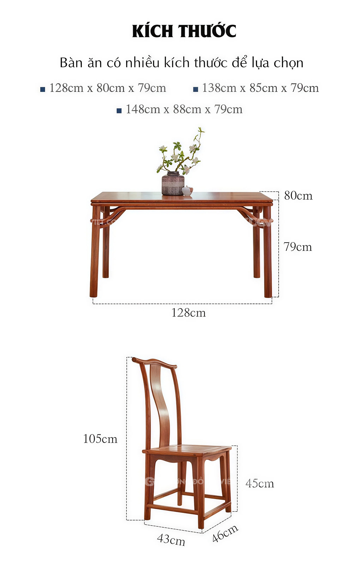 Bộ Bàn Ăn 6 Ghế Gỗ Gõ Đỏ Á Đông Hệ Quây Chân Bàn Thắt Eo