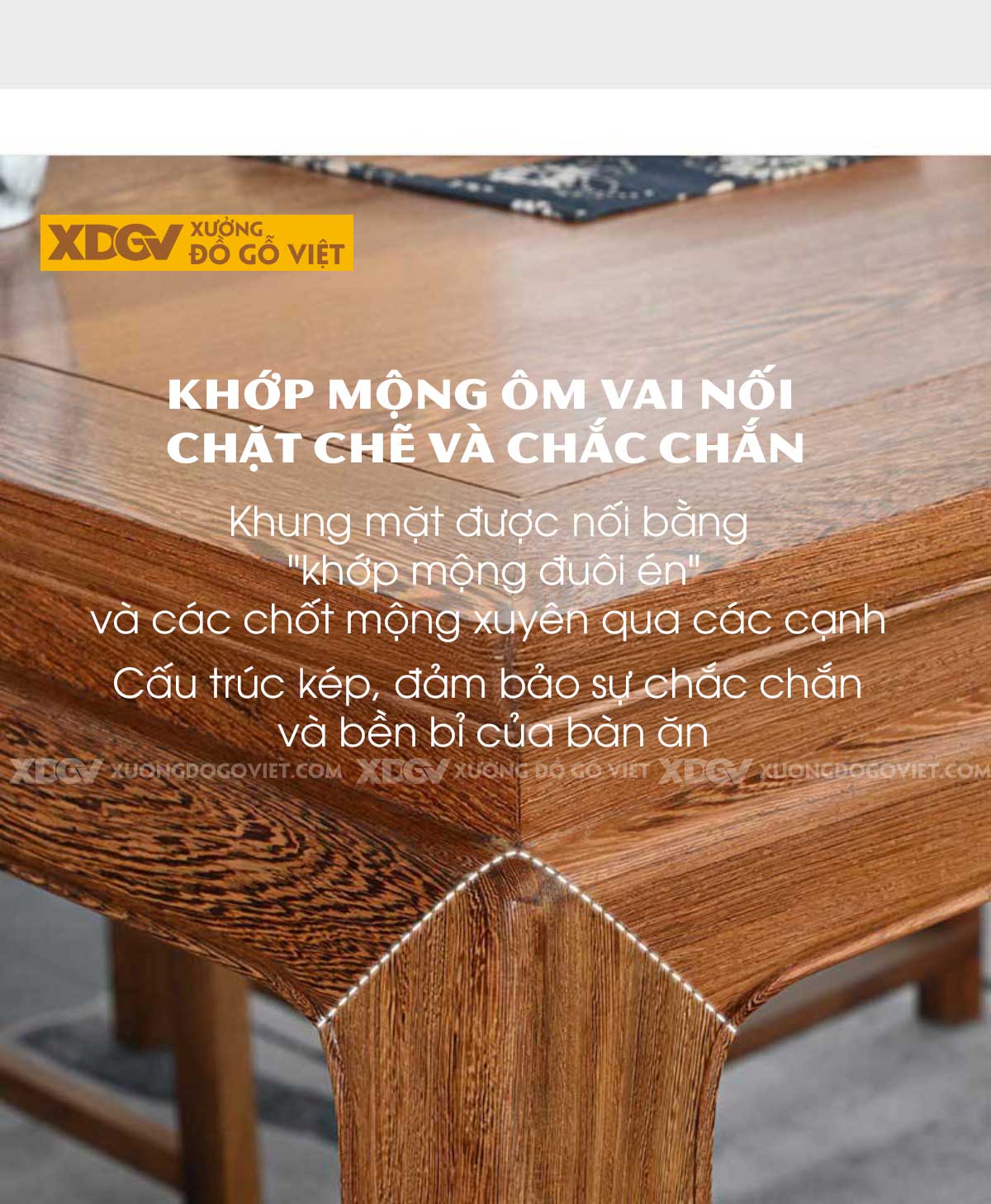 Bộ Bàn Ăn 6 Ghế Gỗ Gõ Đỏ Á Đông Tối Giản Chân Móng Ngựa