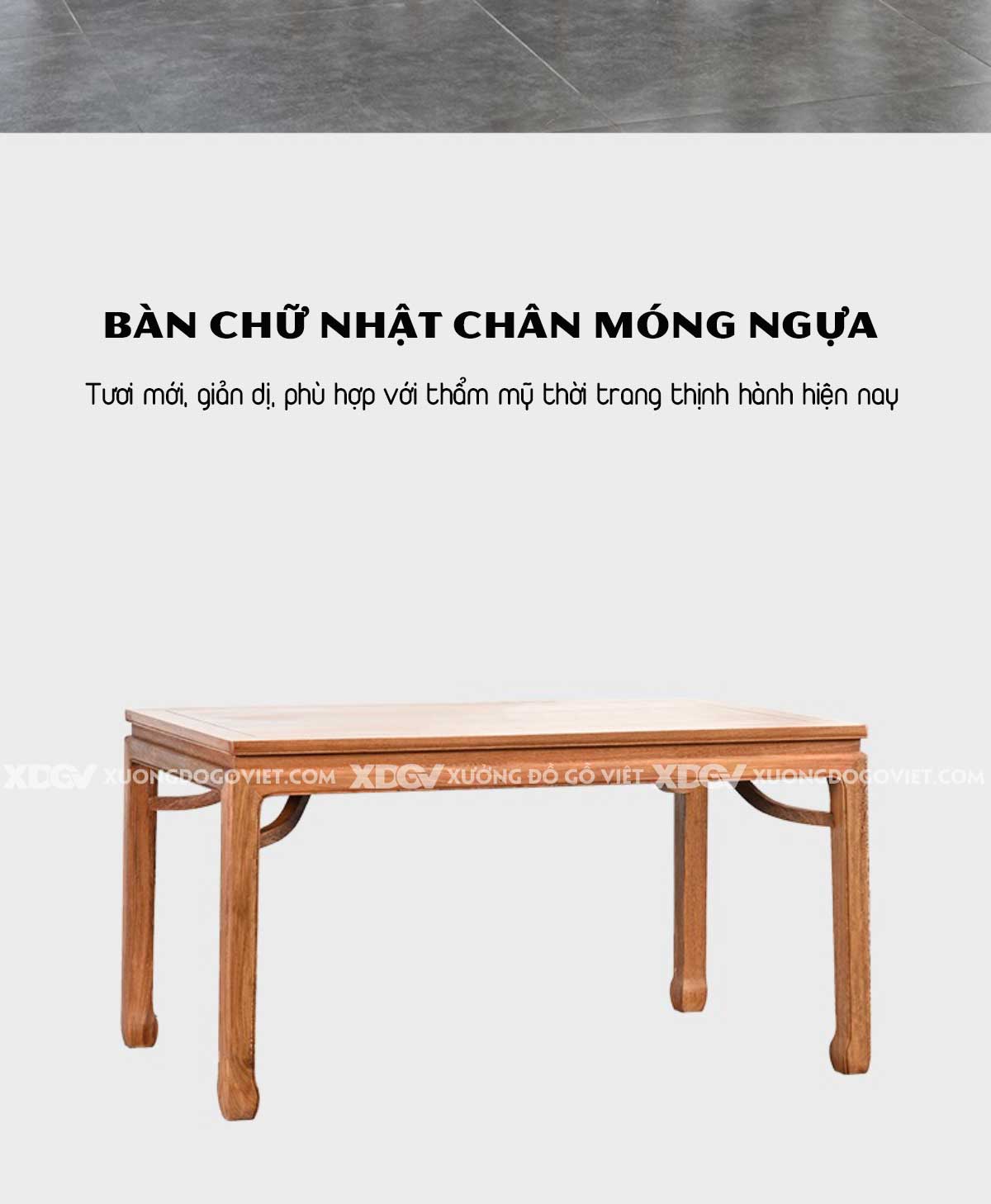 Bộ Bàn Ăn 6 Ghế Gỗ Gõ Đỏ Á Đông Tối Giản Chân Móng Ngựa