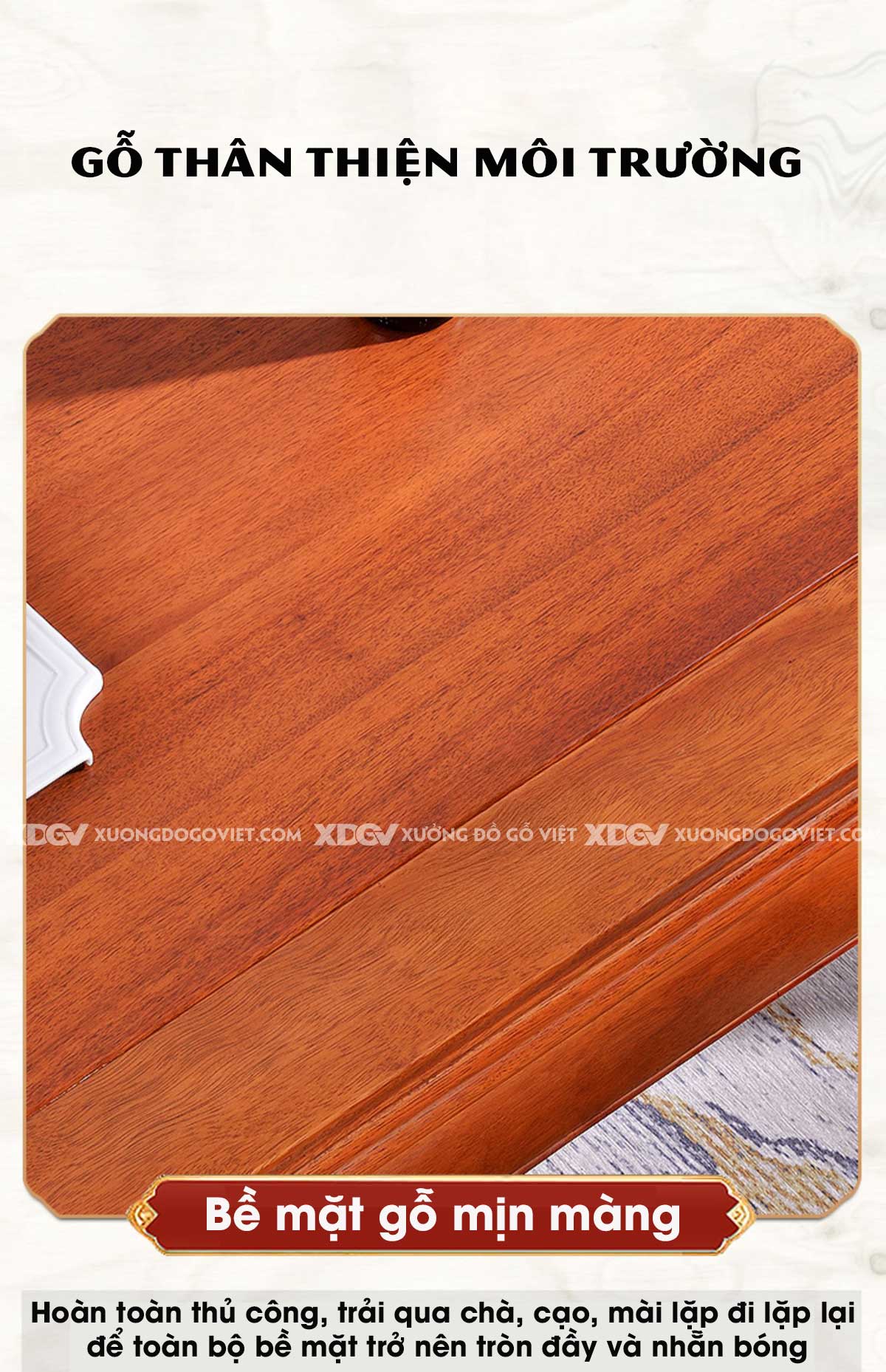 Bộ Bàn Ăn 6 Ghế Gỗ Gõ Đỏ Nguyên Khối Chạm Khắc Cổ Điển