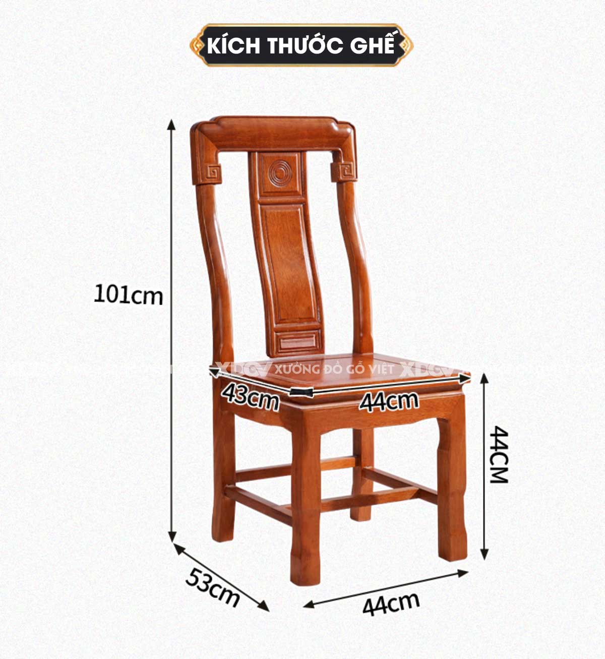 Bộ Bàn Ăn 6 Ghế Gỗ Gõ Đỏ Nguyên Khối Chạm Khắc Cổ Điển