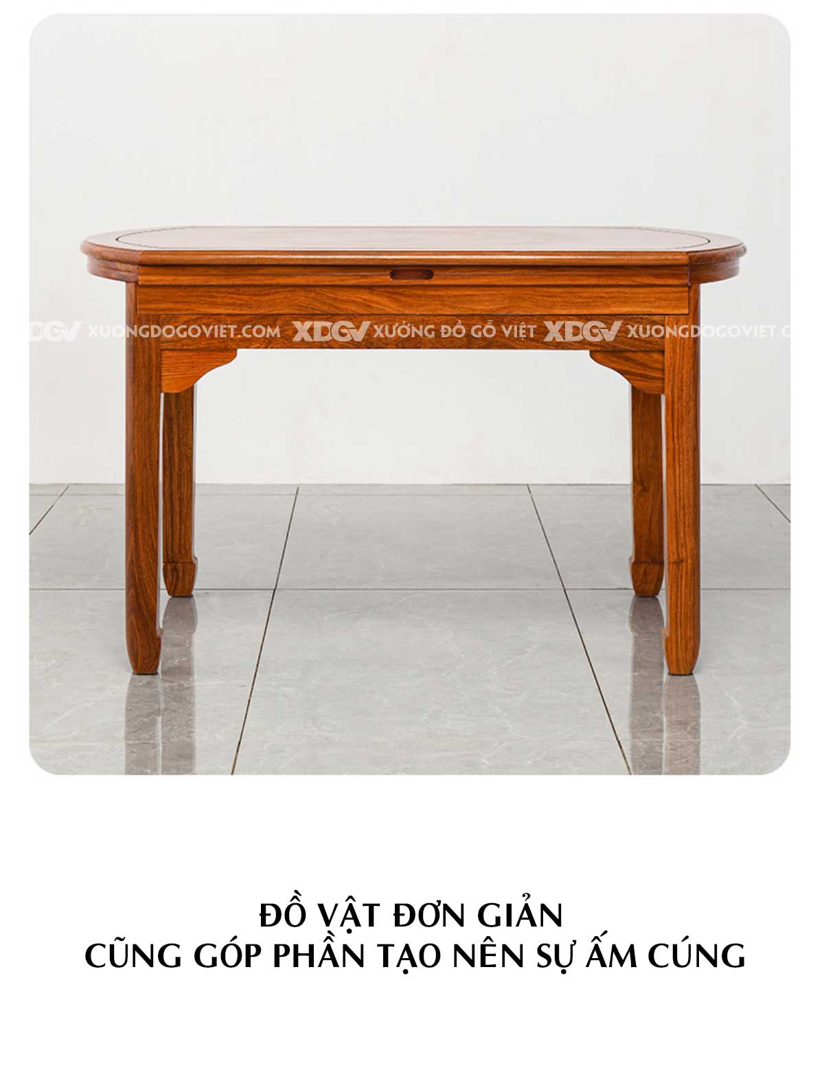 Bộ Bàn Ăn Gỗ Gõ Đỏ 6 Ghế Bàn Tròn Đa Năng Tích Hợp Mâm Xoay