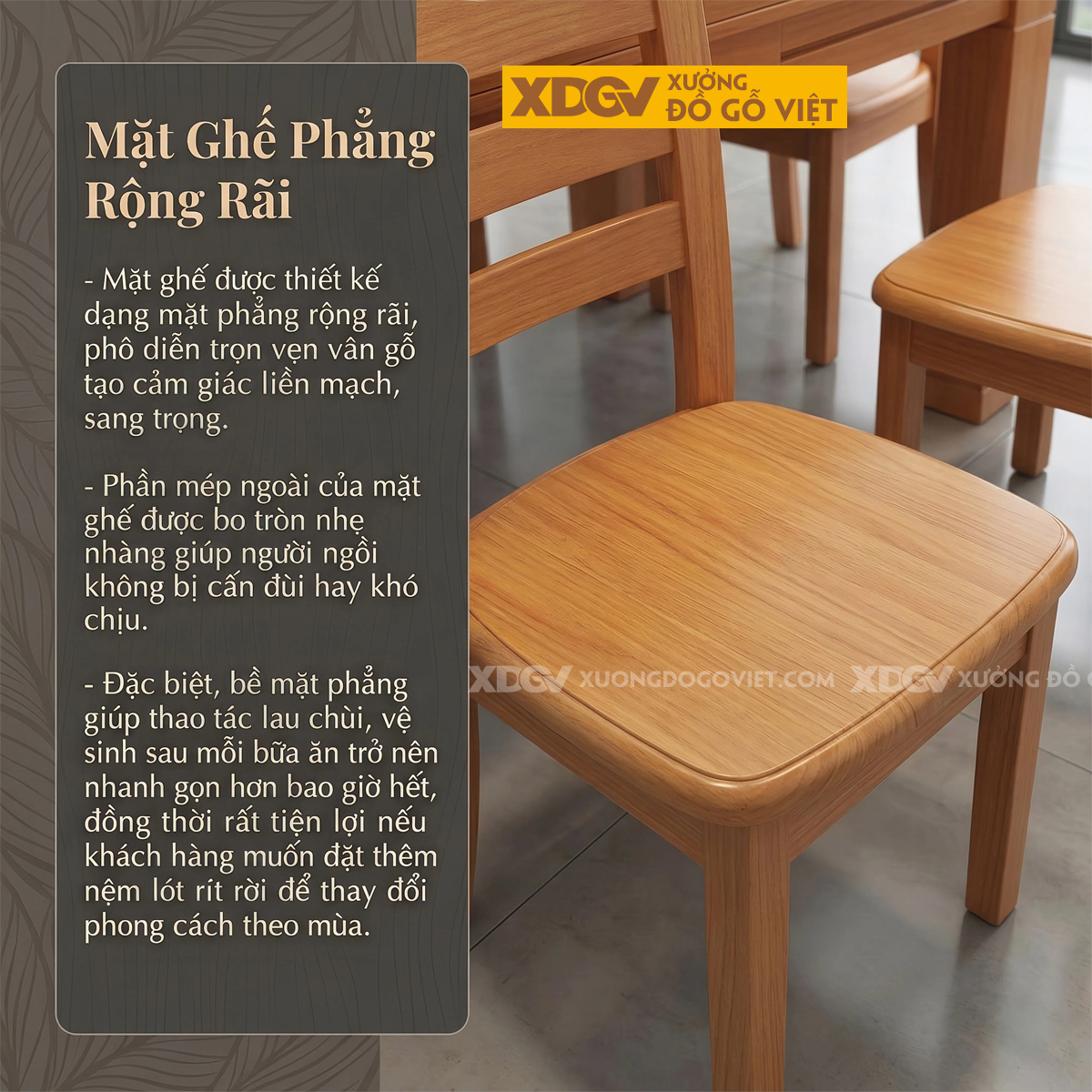 Bộ Bàn Ăn Gỗ Gõ Đỏ 6 Ghế Thiết Kế Chân Trụ To Vững Chắc