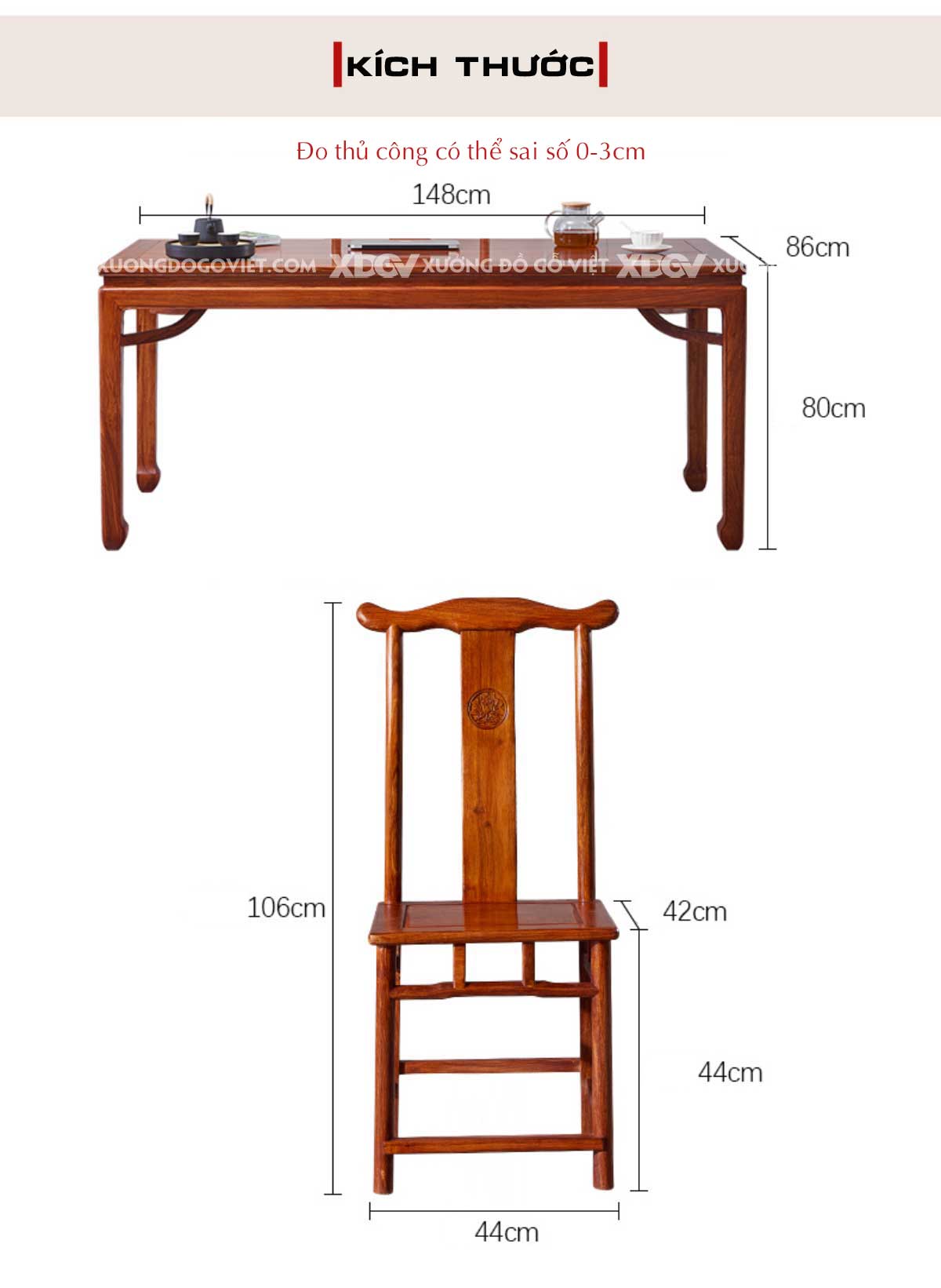 Bộ Bàn Ăn Gỗ Gõ Đỏ Á Đông 6 Ghế Kiểu Dáng Mũ Quan Cao Cấp