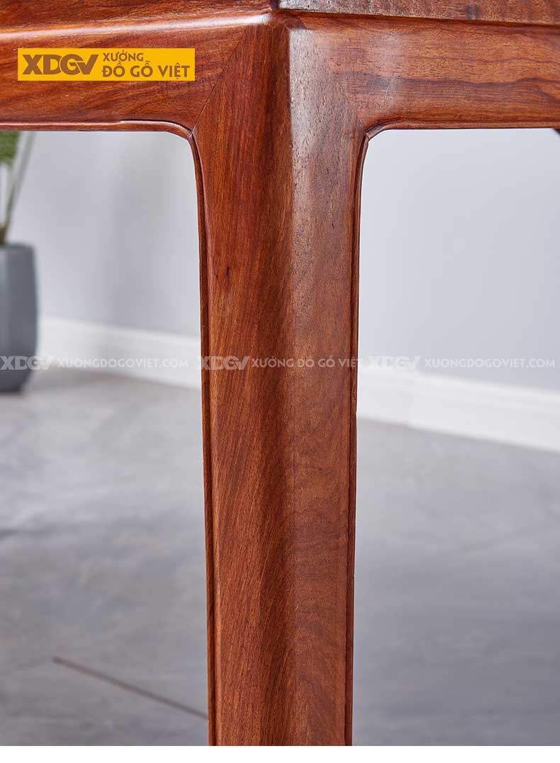 Bộ Bàn Ăn Gỗ Gõ Đỏ Á Đông 6 Ghế Kiểu Dáng Mũ Quan Cao Cấp