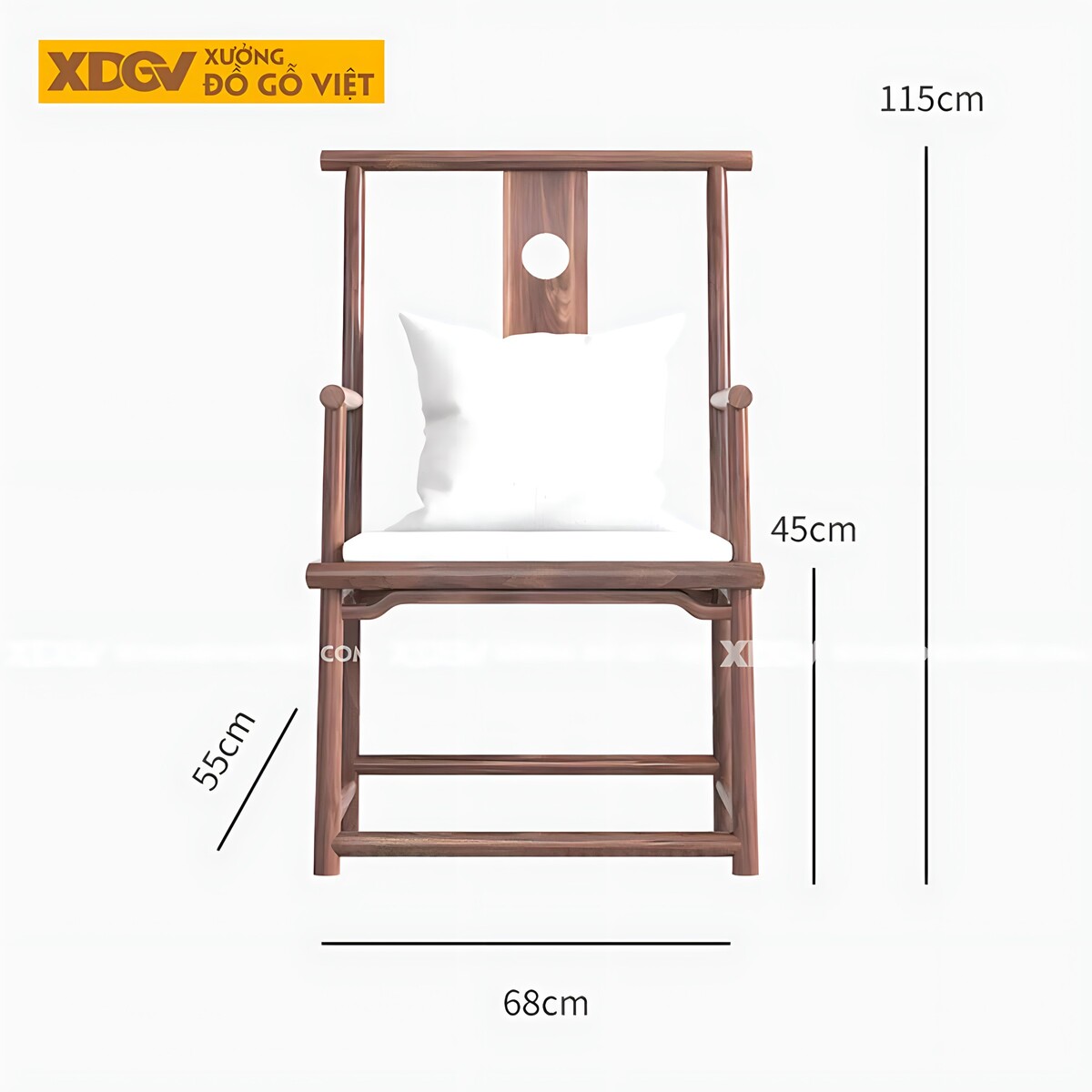 Bộ Bàn Ăn Gỗ Óc Chó 6 Ghế Tân Cổ Điển Á Đông Chân Khung Vòm