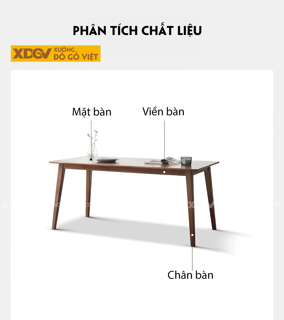 Bộ Bàn Ăn Gỗ Óc Chó Thiết Kế Cách Điệu Chân Chữ I Sang Trọng
