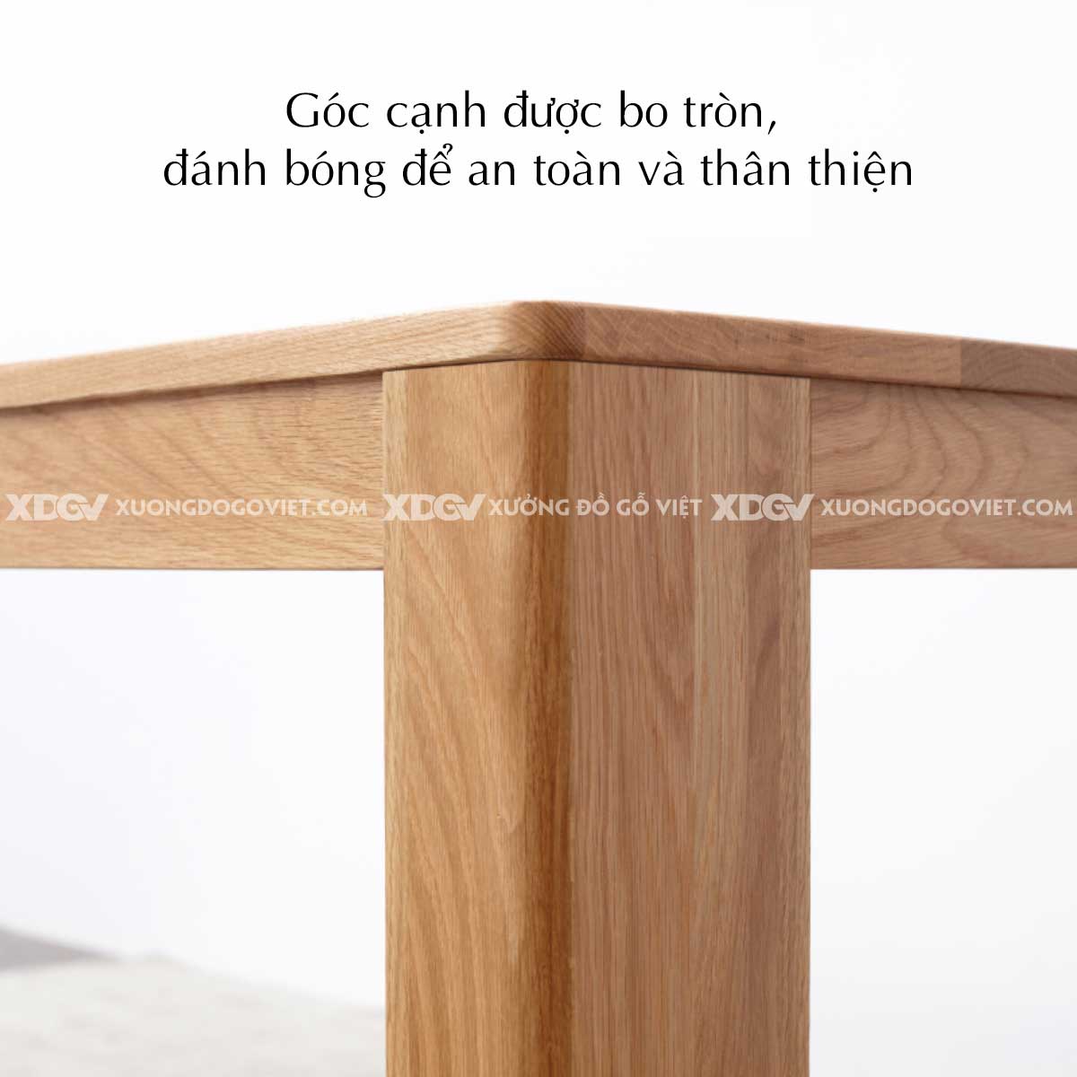 Bộ Bàn Ăn Gỗ Sồi Đẹp Farmhouse Nguyên Tấm Vững Chãi Mộc Mạc