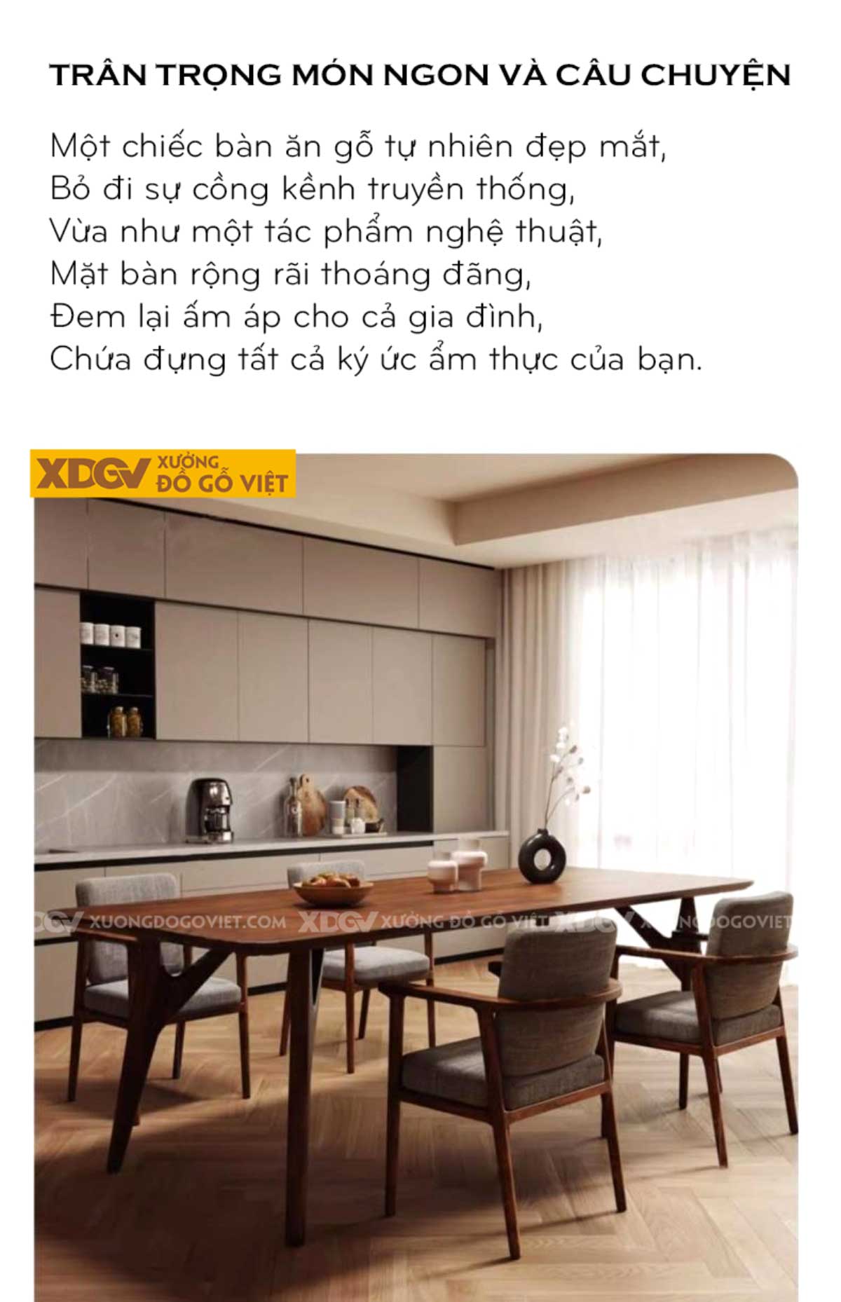 Bộ Bàn Ăn Gỗ Sồi Mỹ Hiện Đại Tối Giản Bắc Âu