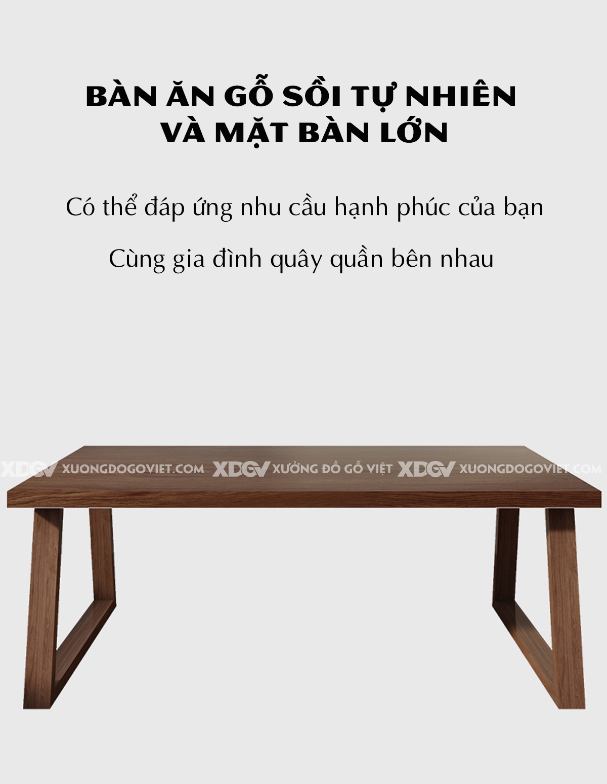 Bộ Bàn Ăn Gỗ Sồi Nguyên Tấm Chân Thang Ghế Đôn Bọc Vải