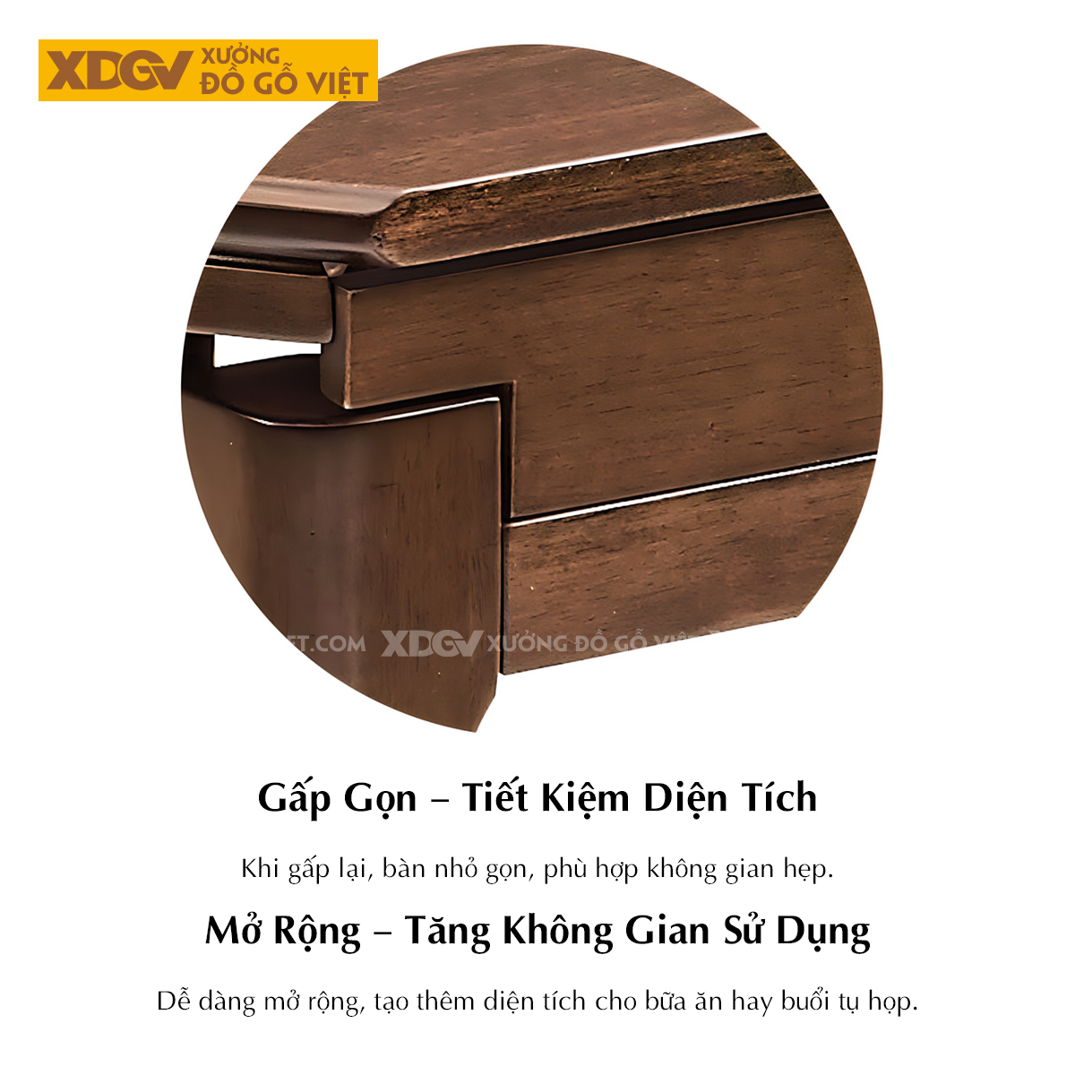 Bộ Bàn Ăn Phòng Bếp Gỗ Óc Chó Cơ Chế Mở Rộng Linh Hoạt