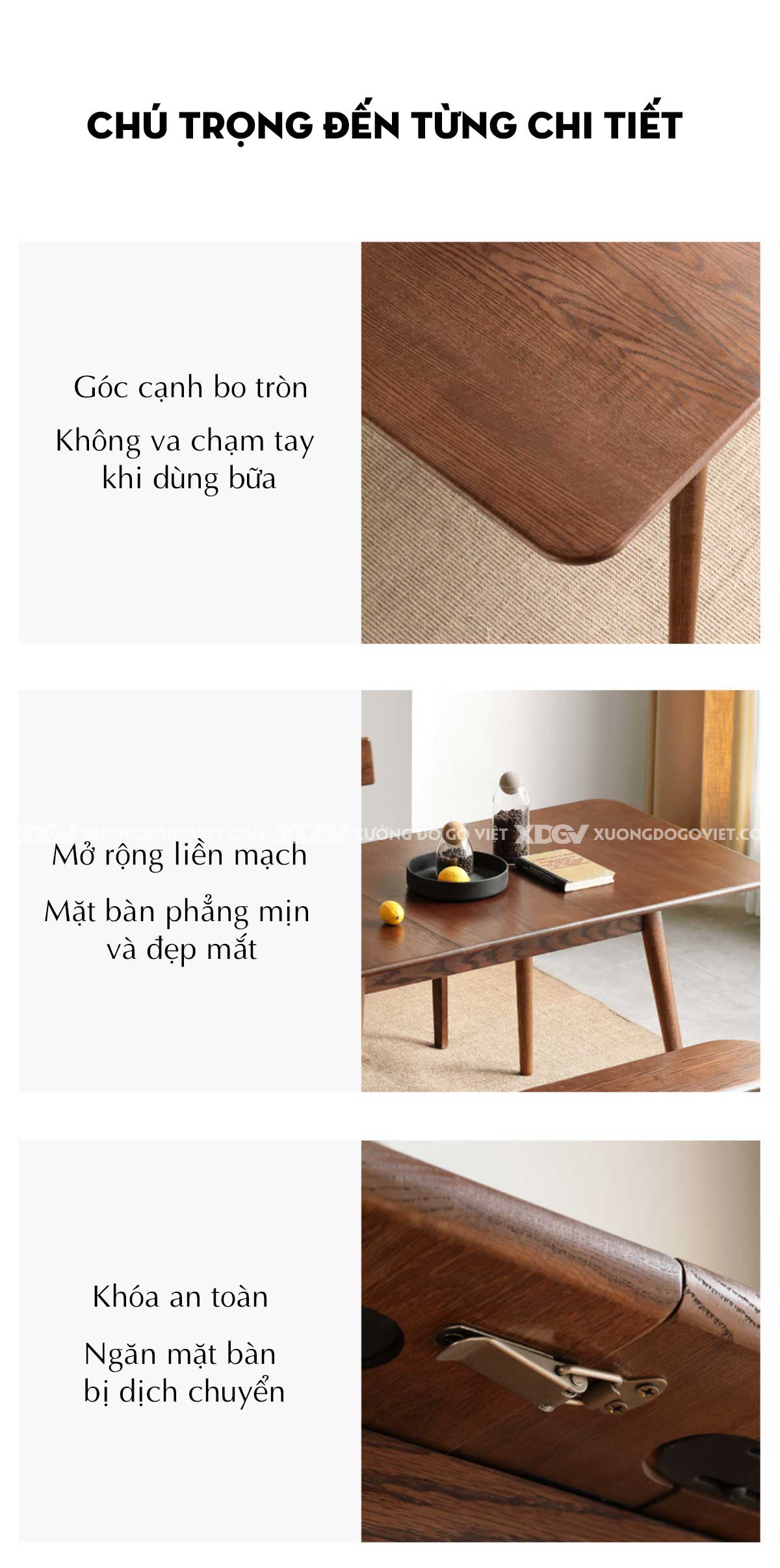 Bộ Bàn Ăn Thông Minh Gỗ Sồi Butterfly Biến Hình Mở Rộng