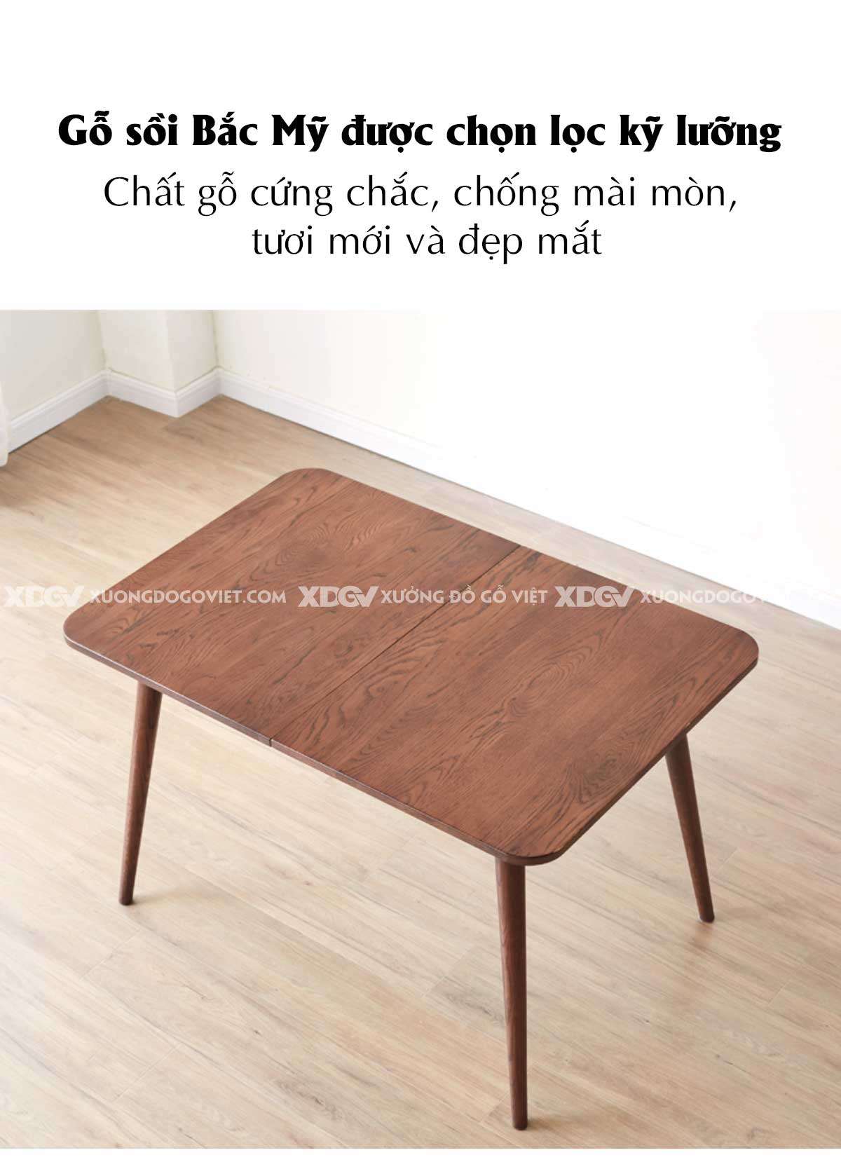 Bộ Bàn Ăn Thông Minh Gỗ Sồi Butterfly Biến Hình Mở Rộng