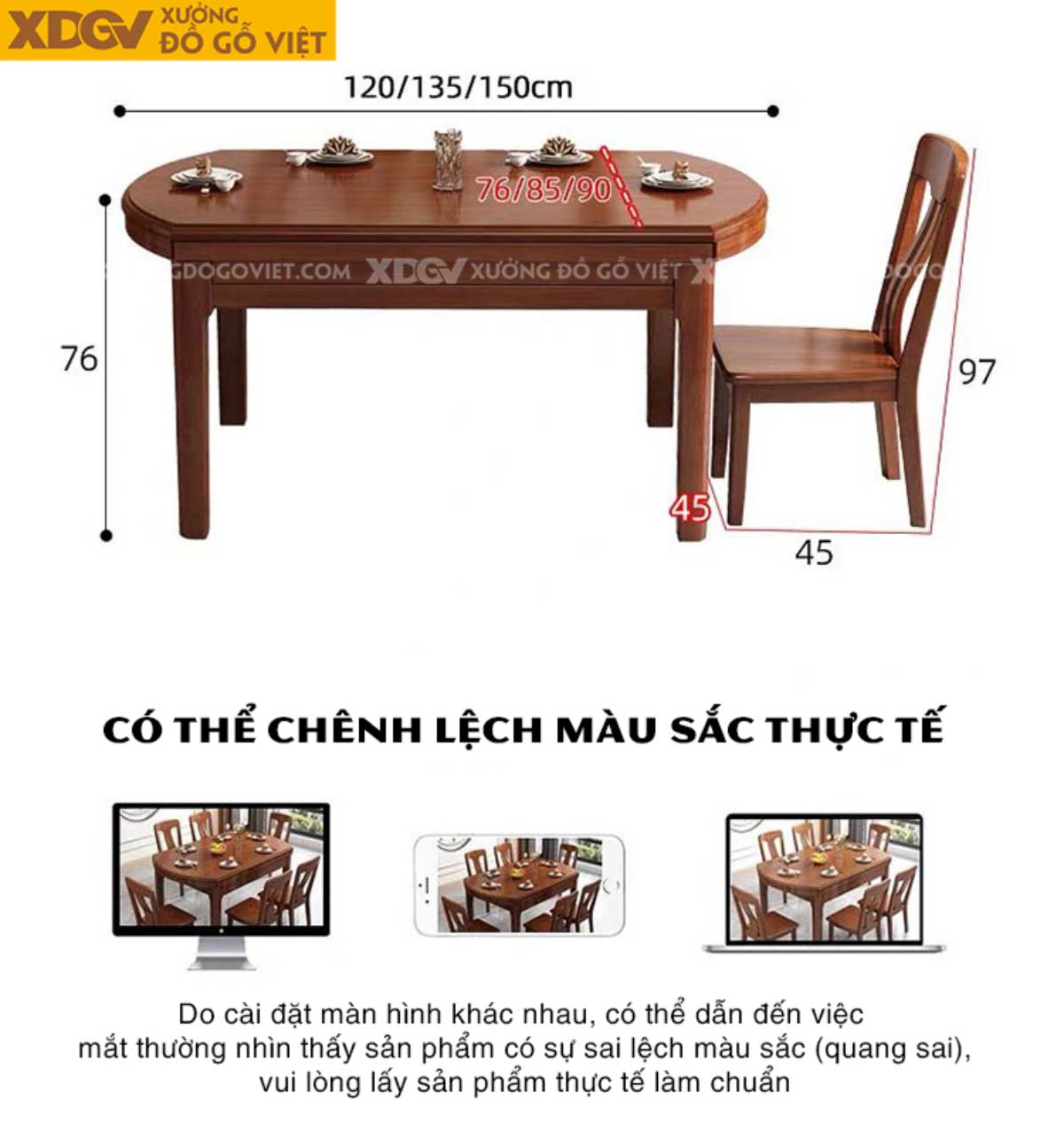 Bộ Bàn Ăn Thông Minh Gỗ Sồi Mỹ Mở Rộng Tròn 4-8 Người