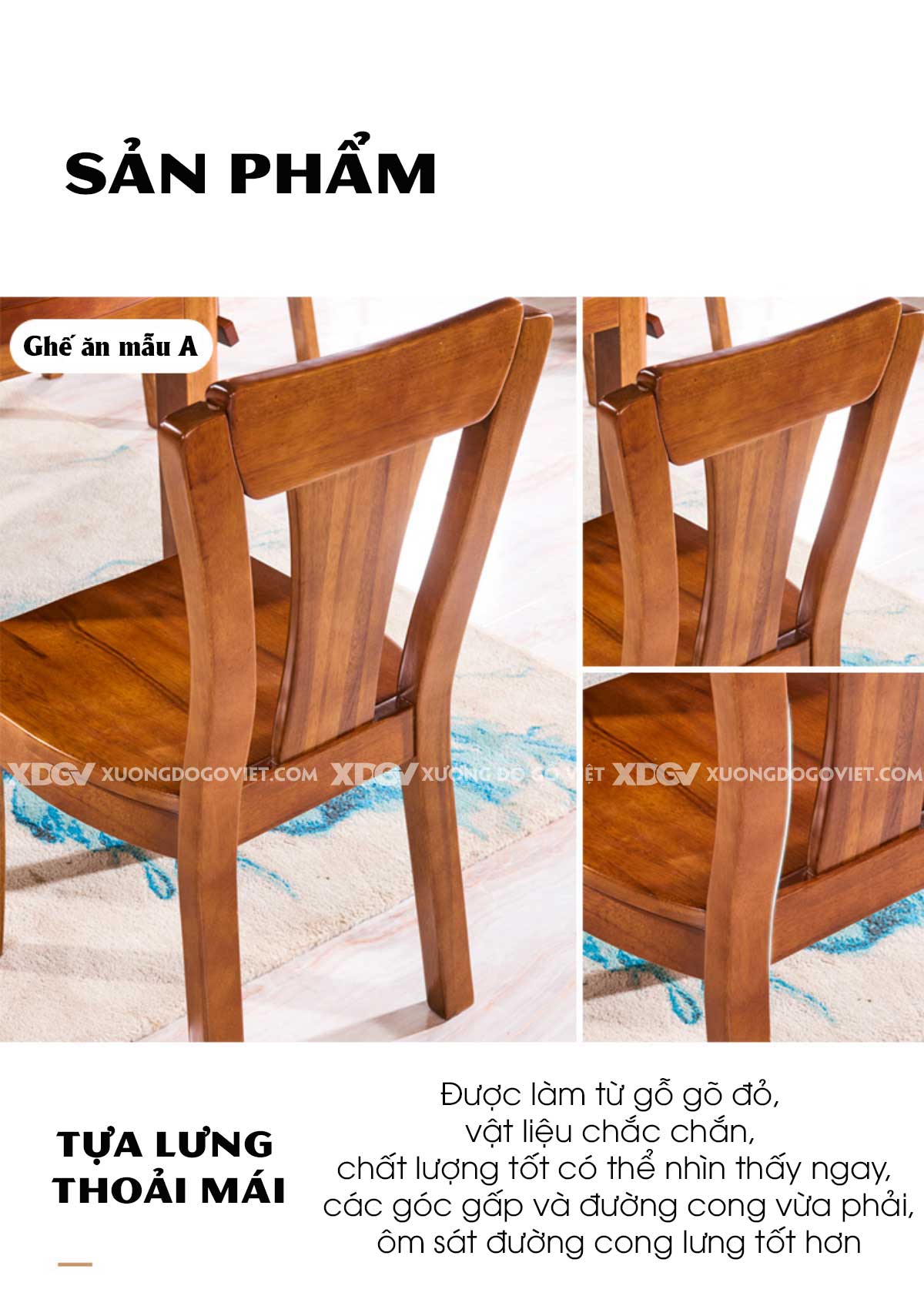 Bộ Bàn Ăn Tròn Gỗ Gõ Đỏ Á Đông Chân Trụ Tựa Ghế Quạt