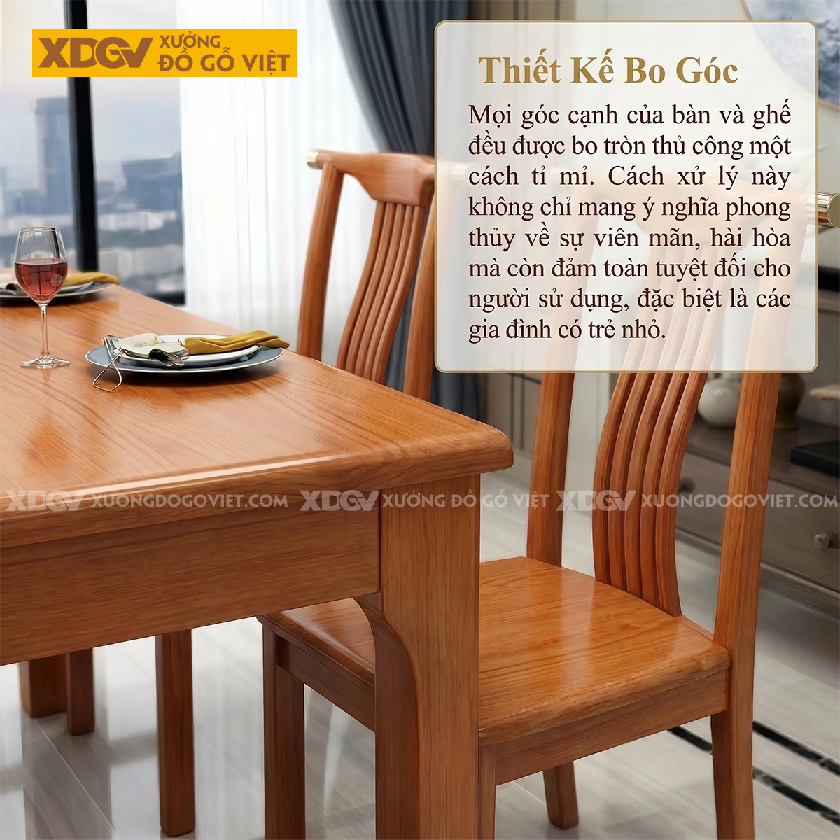 Bộ Bàn Ghế Ăn Gỗ Gõ Đỏ Phong Cách Truyền Thống Á Đông