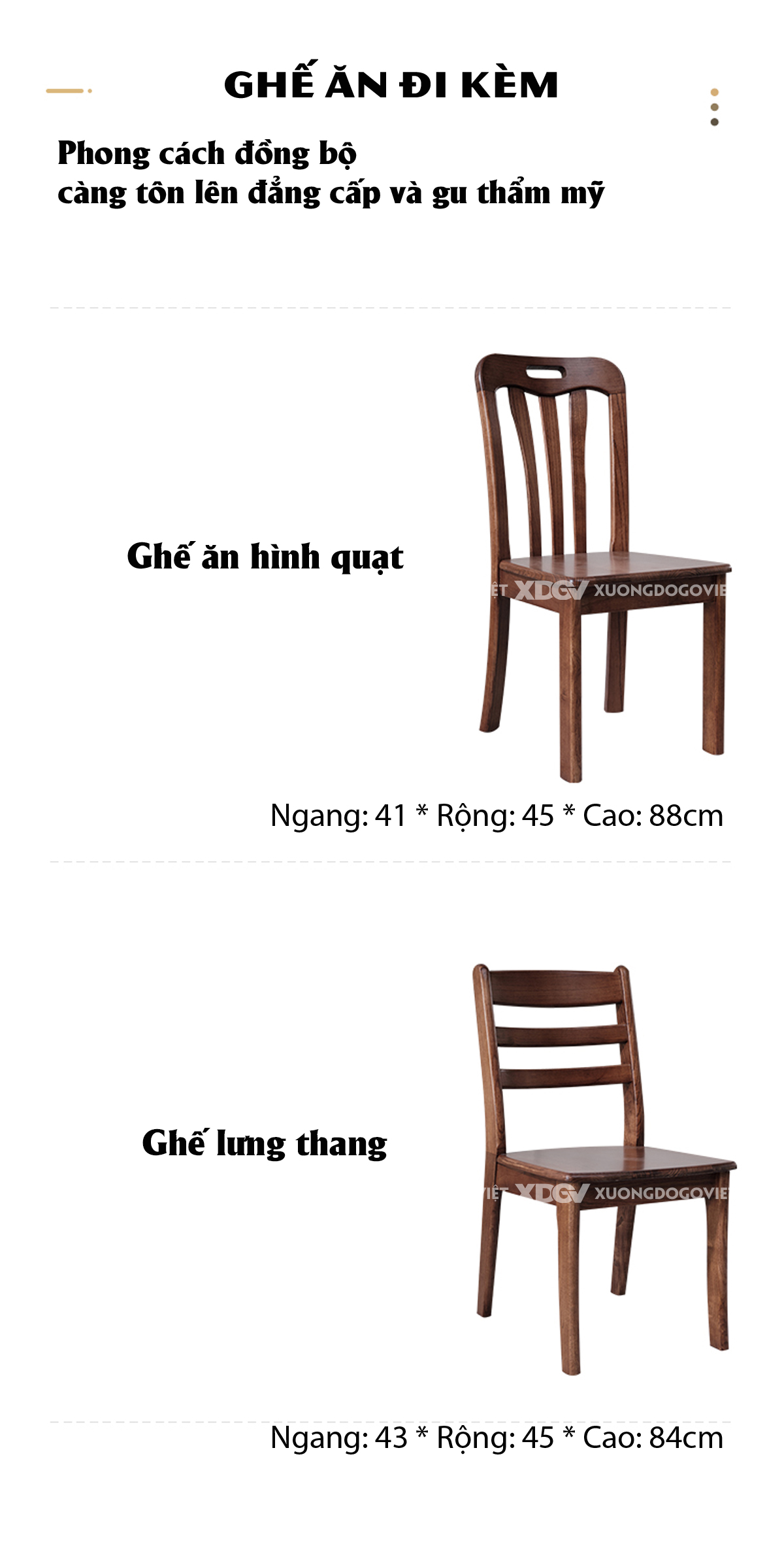 Bộ Bàn Ghế Ăn Gỗ Sồi Hiện Đại Đa Năng Mở Rộng Diện Tích
