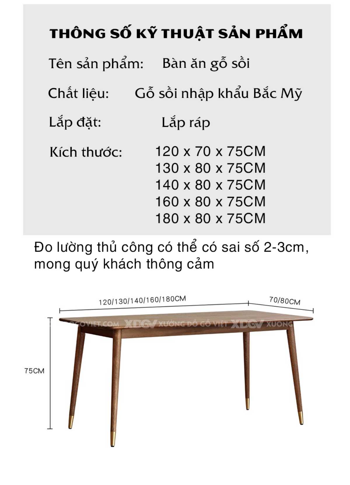Bộ Bàn Ghế Ăn Gỗ Sồi Mỹ Hiện Đại Tối Giản Chân Bọc Kim Loại