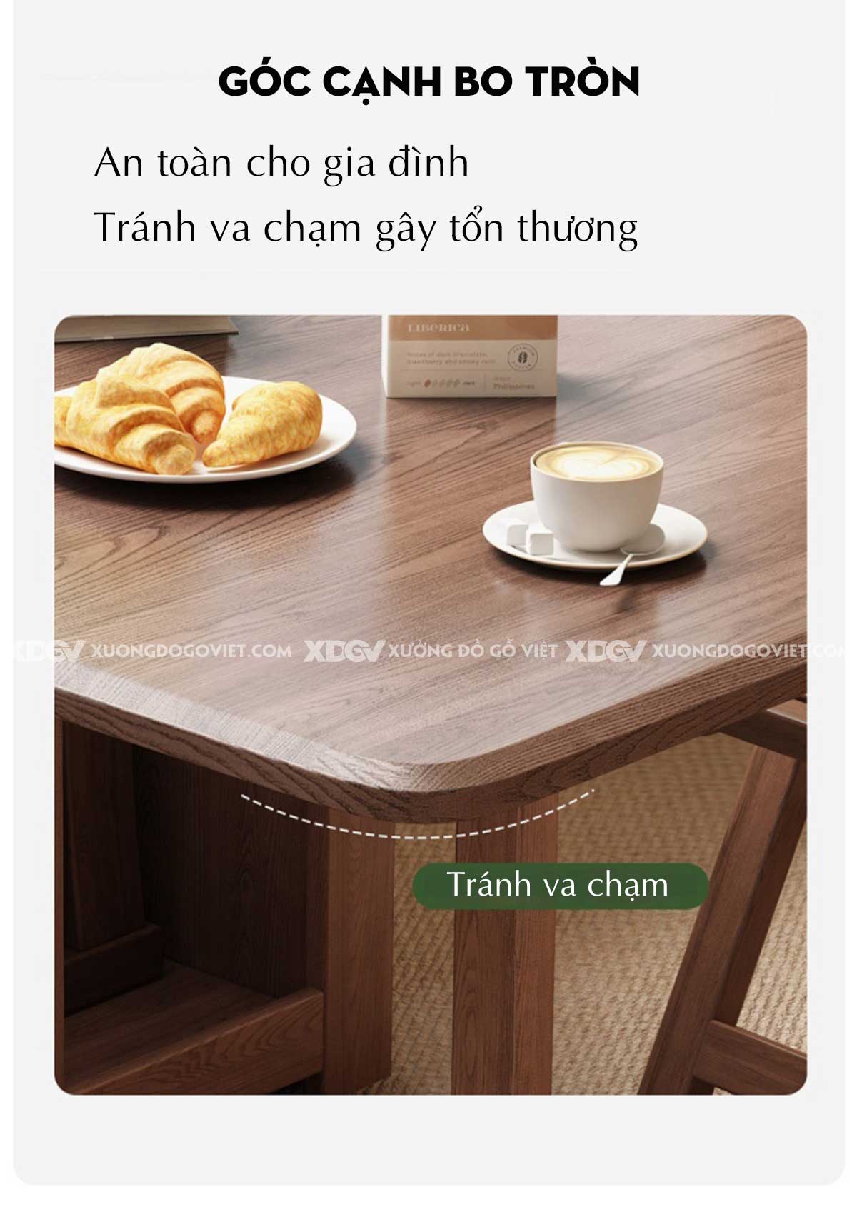 Bộ Bàn Ghế Ăn Gỗ Sồi Thông Minh Gấp Gọn 3 Trong 1 Linh Hoạt