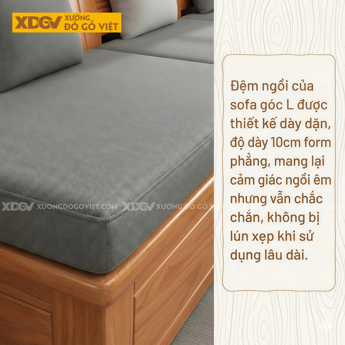 Bộ Bàn Ghế Sofa Gỗ Gõ Đỏ Góc L 4 Món