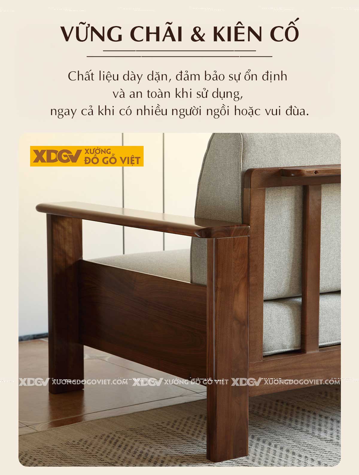 Bộ Bàn Ghế Sofa Óc Chó Hiện Đại Tối Giản Cho Gia Đình