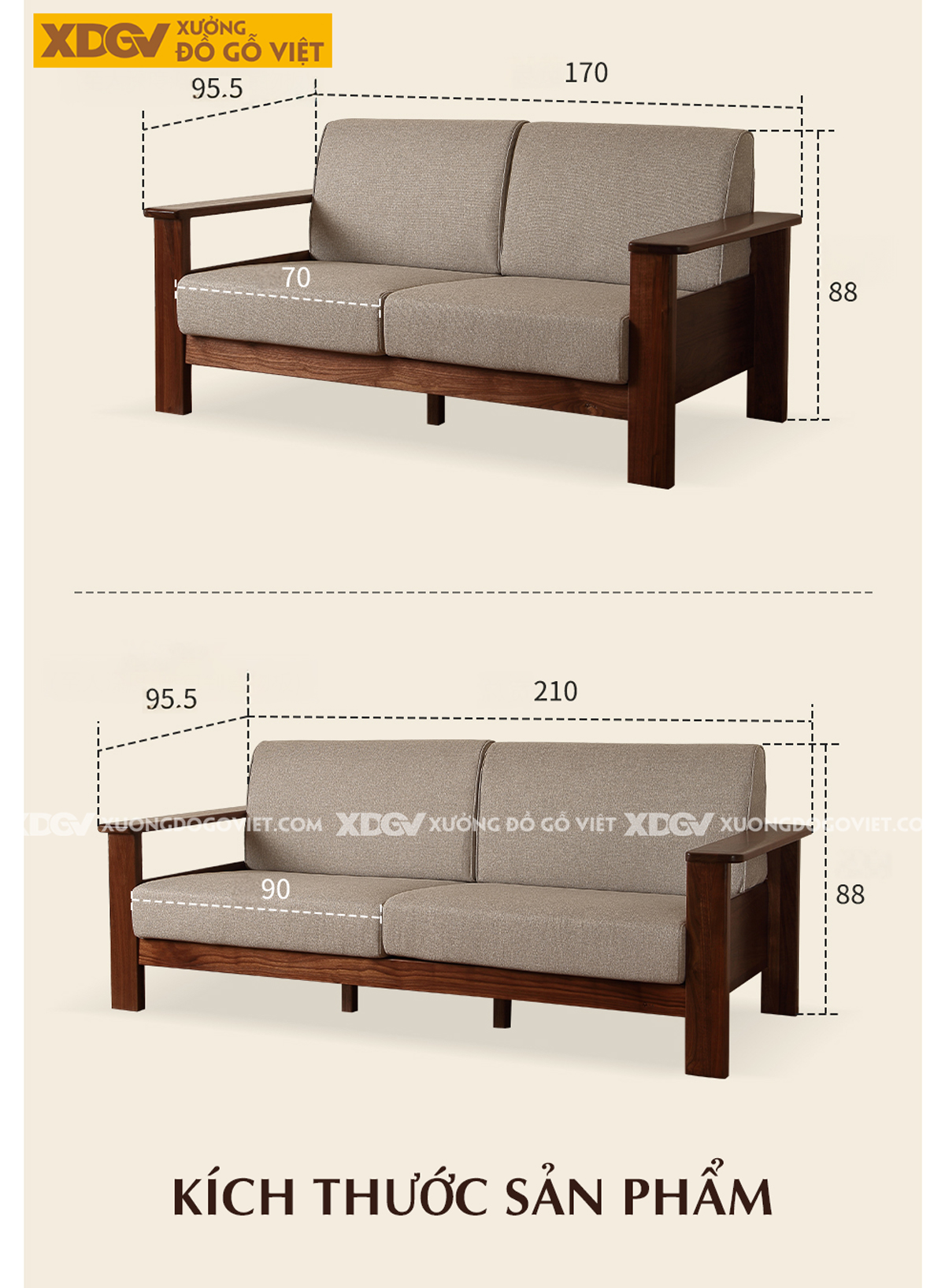 Bộ Bàn Ghế Sofa Óc Chó Hiện Đại Tối Giản Cho Gia Đình