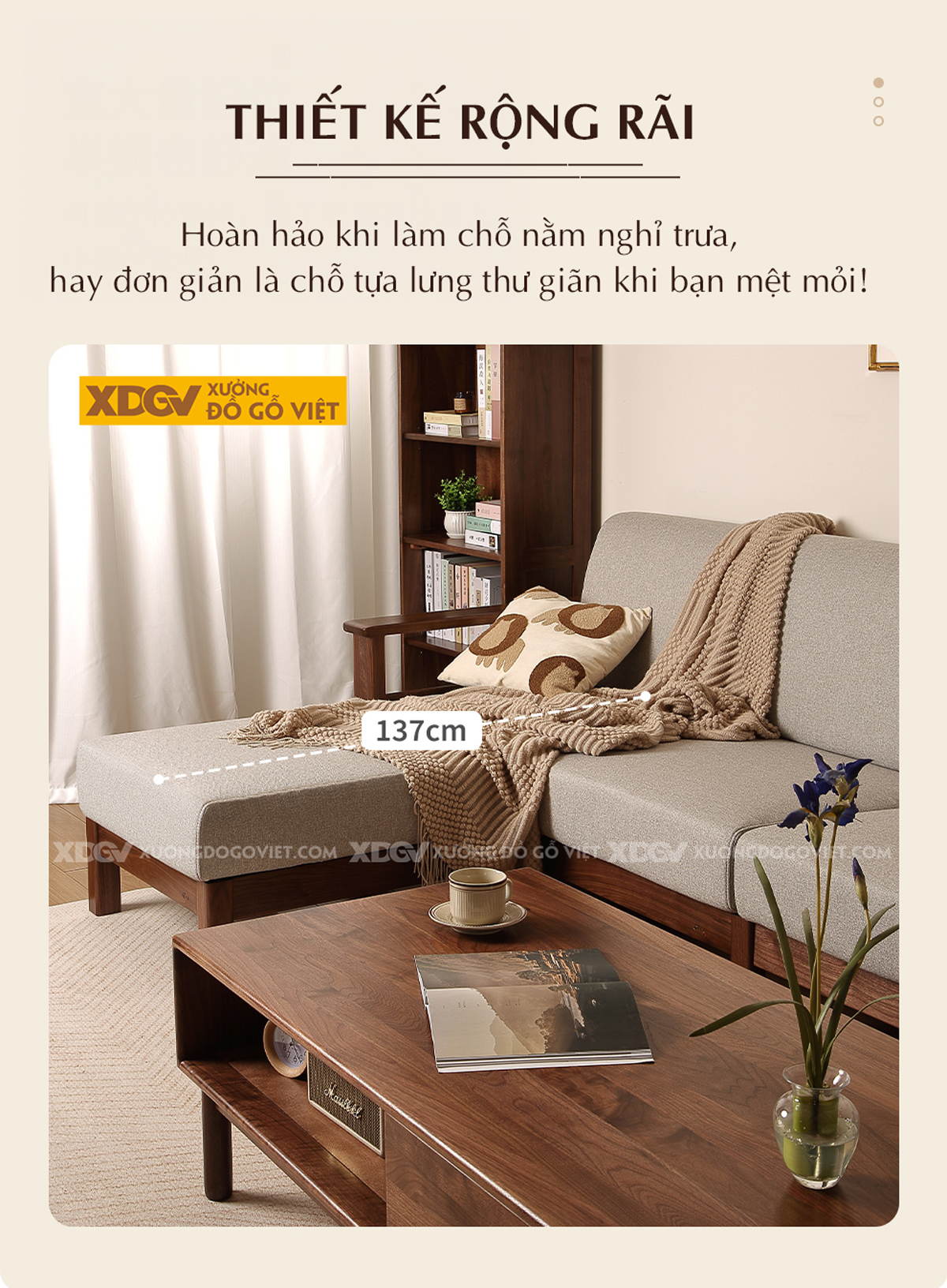 Bộ Bàn Ghế Sofa Óc Chó Hiện Đại Tối Giản Cho Gia Đình