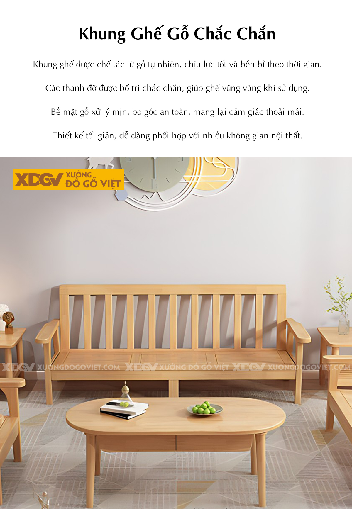 Bộ Bàn Ghế Sofa Phòng Khách Hiện Đại Chân Nghiêng Độc Đáo