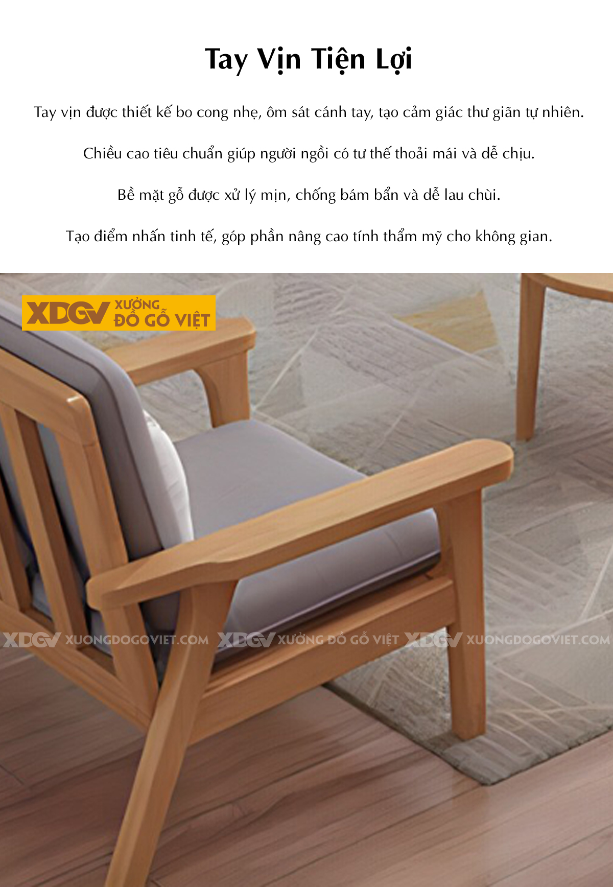 Bộ Bàn Ghế Sofa Phòng Khách Hiện Đại Chân Nghiêng Độc Đáo