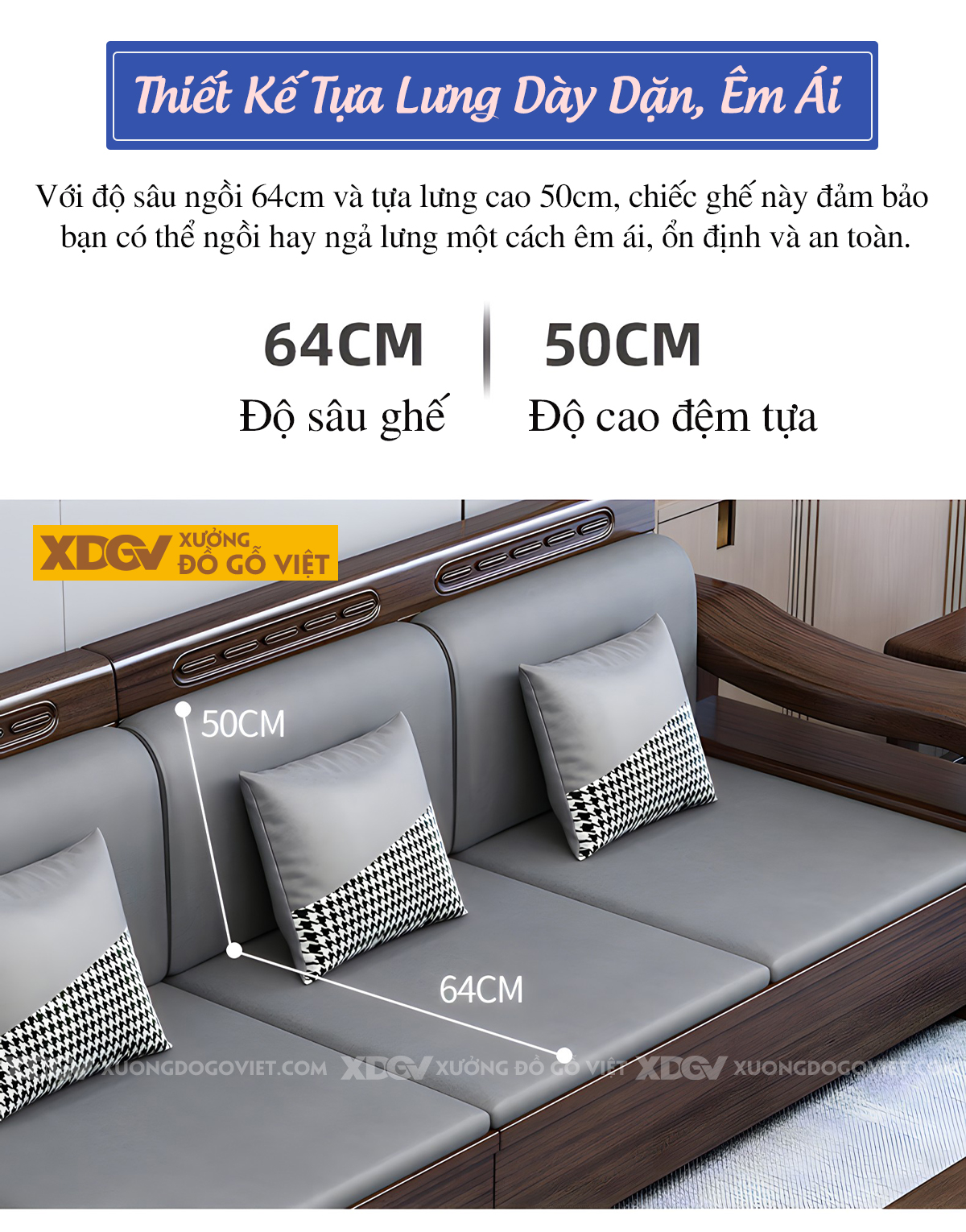 Bộ Sofa Căn Hộ Gỗ Lim Thịt Hiện Đại Tối Giản Cho Gia Đình