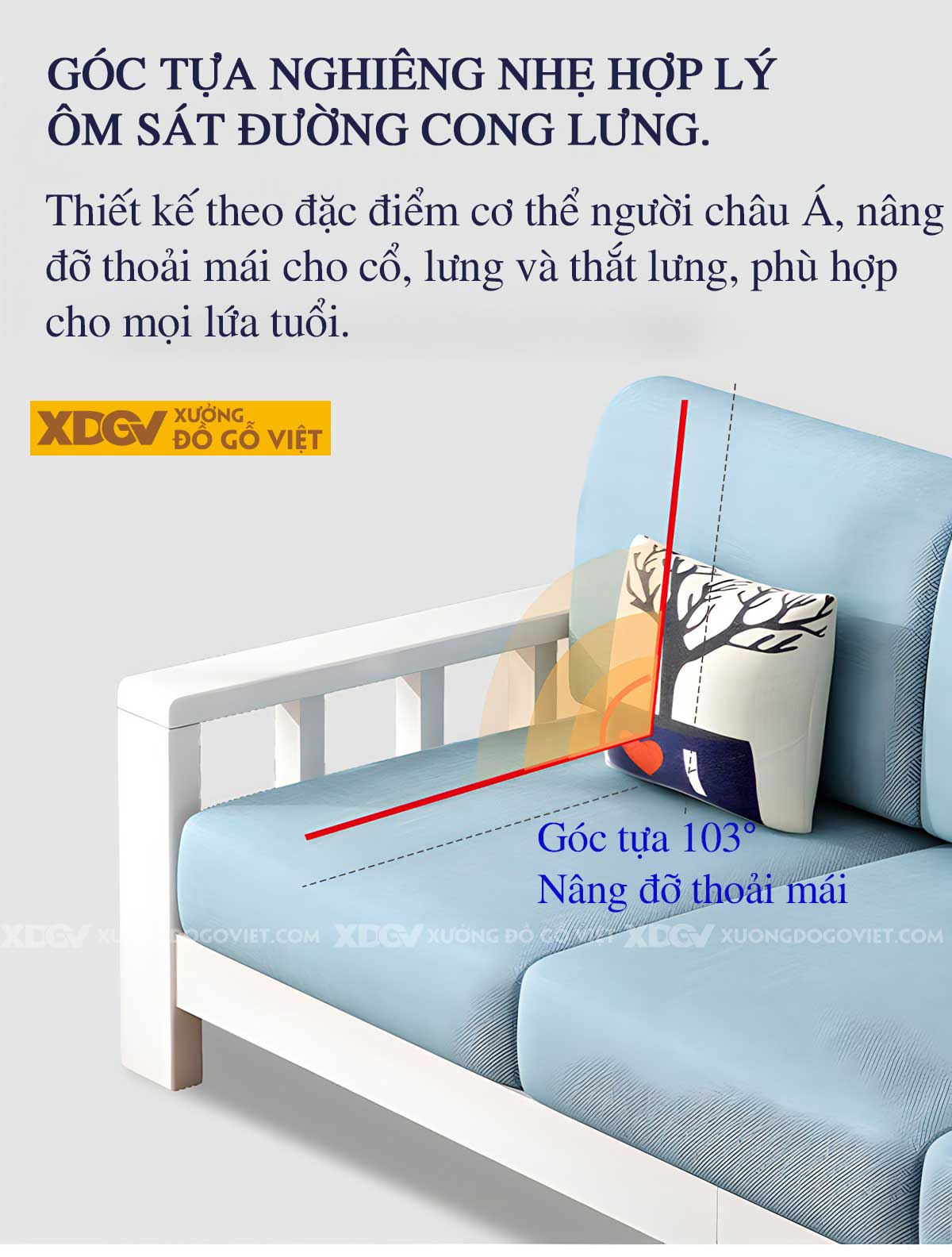 Bộ Sofa Gỗ Cao Su Phòng Khách Thanh Nan Tối Giản Hiện Đại