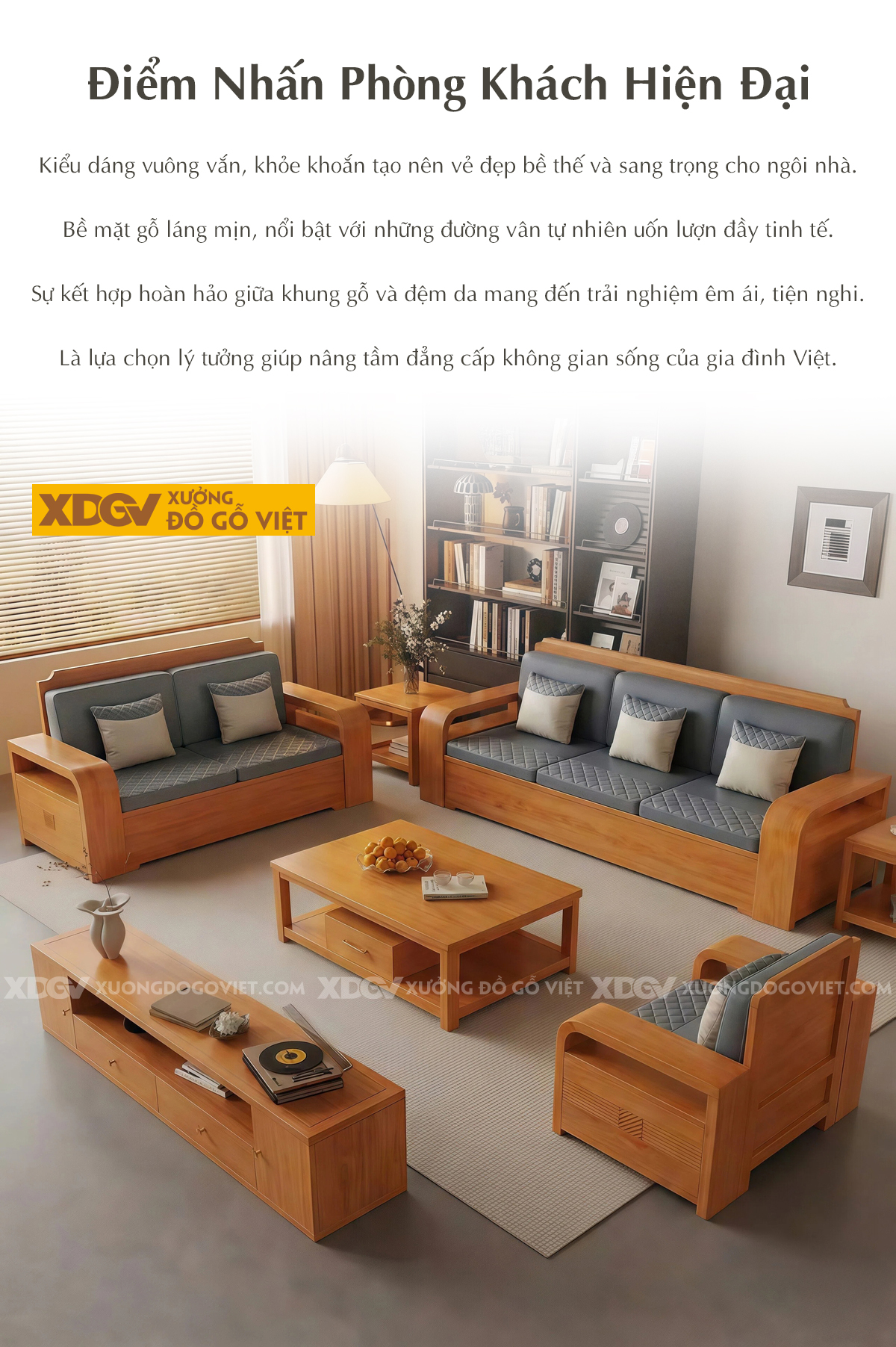 Bộ Sofa Gỗ Gõ Đỏ Phòng Khách Á Đông Tay Vịn Bản Lớn Bo Tròn
