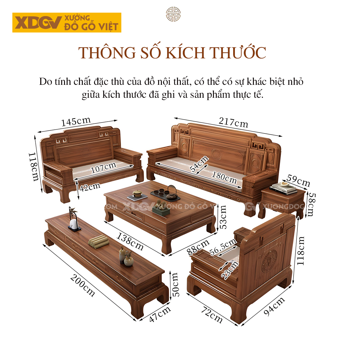 Bộ Sofa Gỗ Lim Phòng Khách Cổ Điển Á Đông Chạm Khắc Tinh Tế