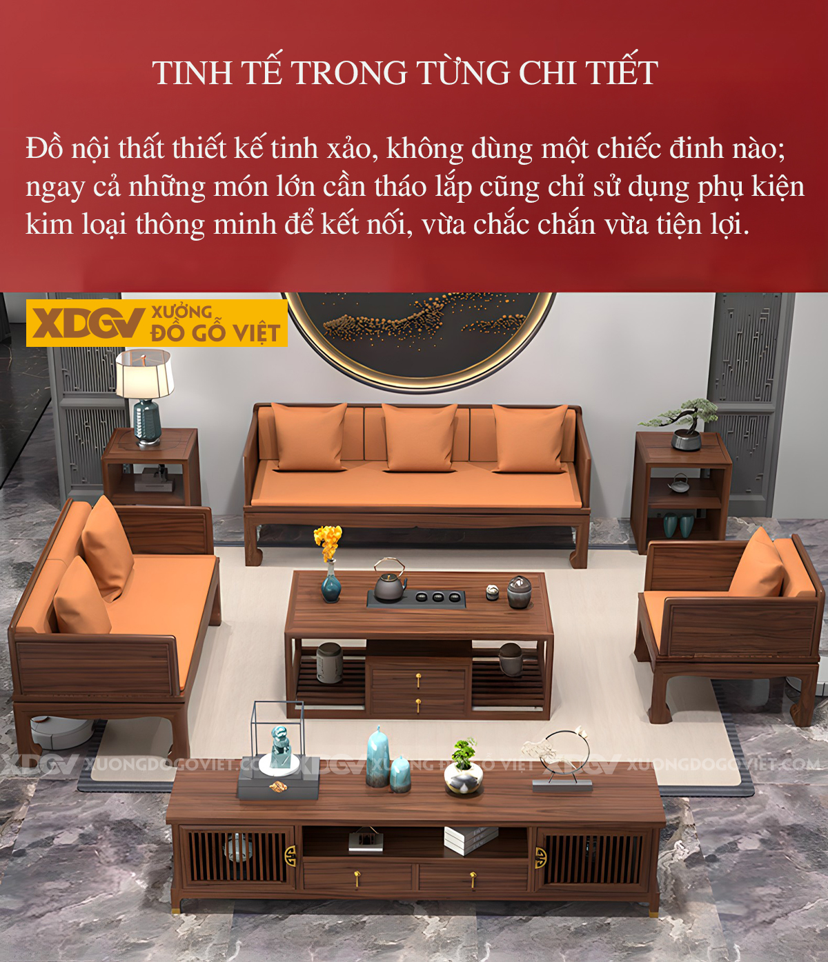 Bộ Sofa Lim Kiểu Giường La Hán Á Đông Chân Móng Ngựa