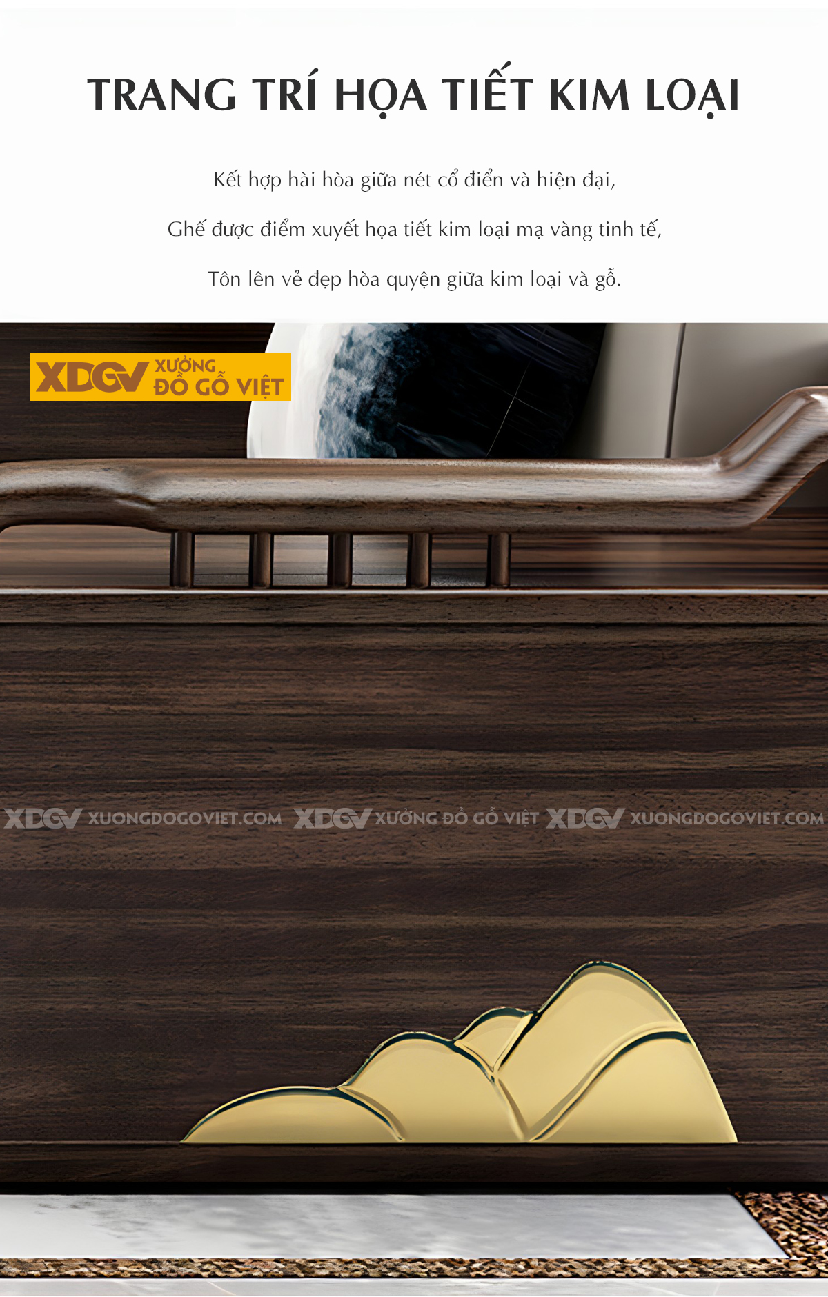 Bộ Sofa Óc Chó Phòng Khách Trung Hoa Á Đông Đẹp Sang Trọng