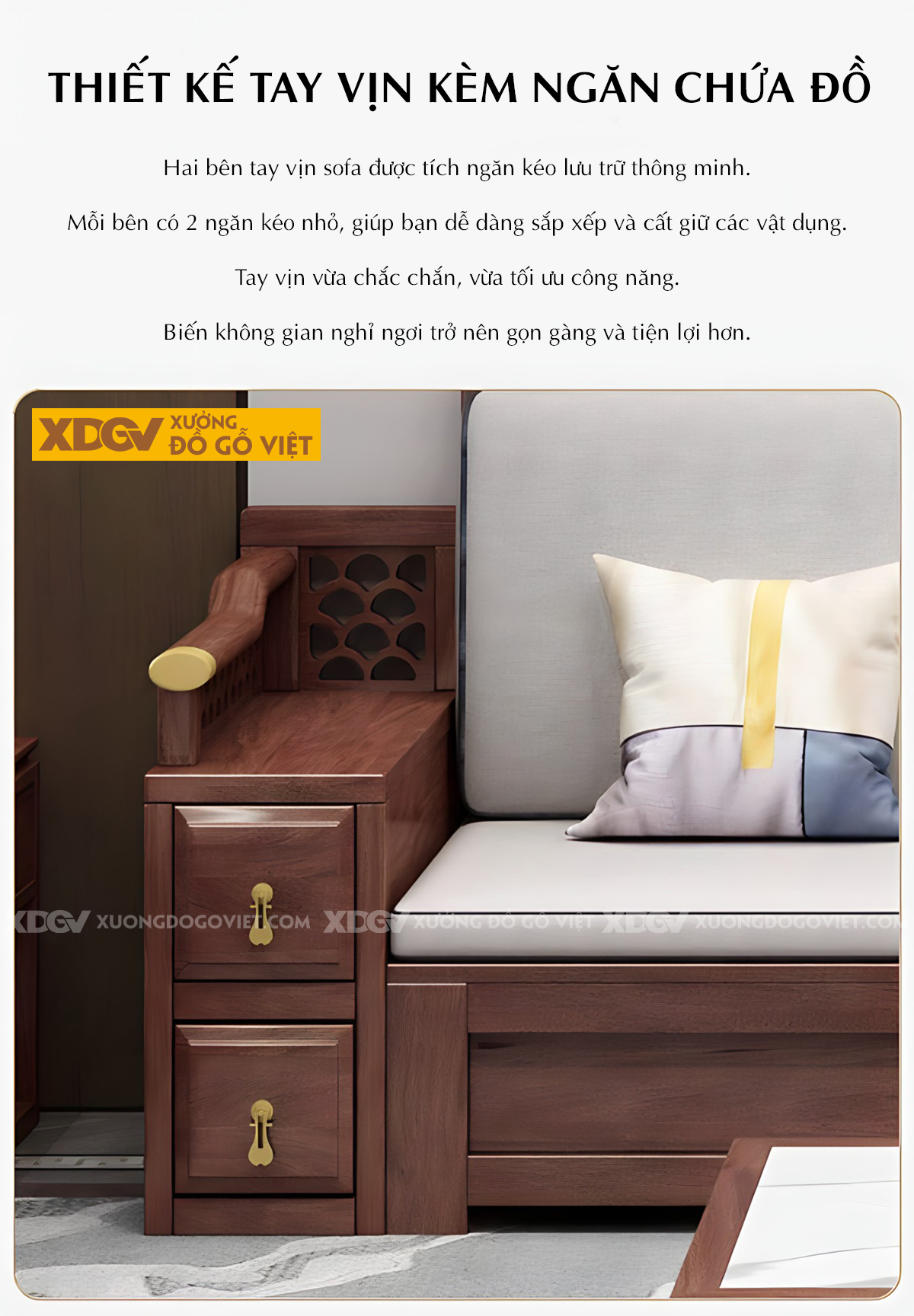 Bộ Sofa Phòng Khách Óc Chó Tân Trung Hoa Cổ Điển Sang Trọng