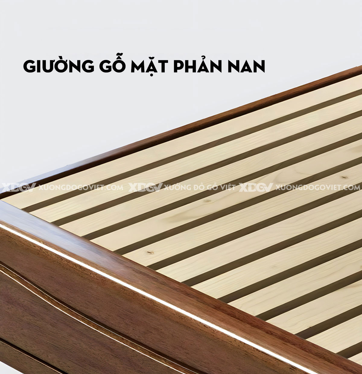 Giường Gỗ Căm Xe Tân Cổ Điển Họa Tiết Chạm Khắc Tinh Xảo