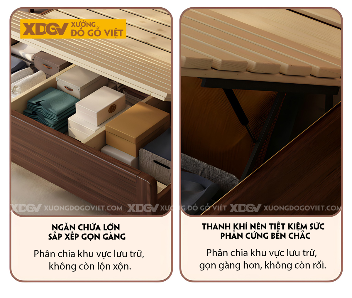 Giường Gỗ Lim Hiện Đại Chân Cao Đầu Ốp Nệm Rút Múi Sọc Dọc