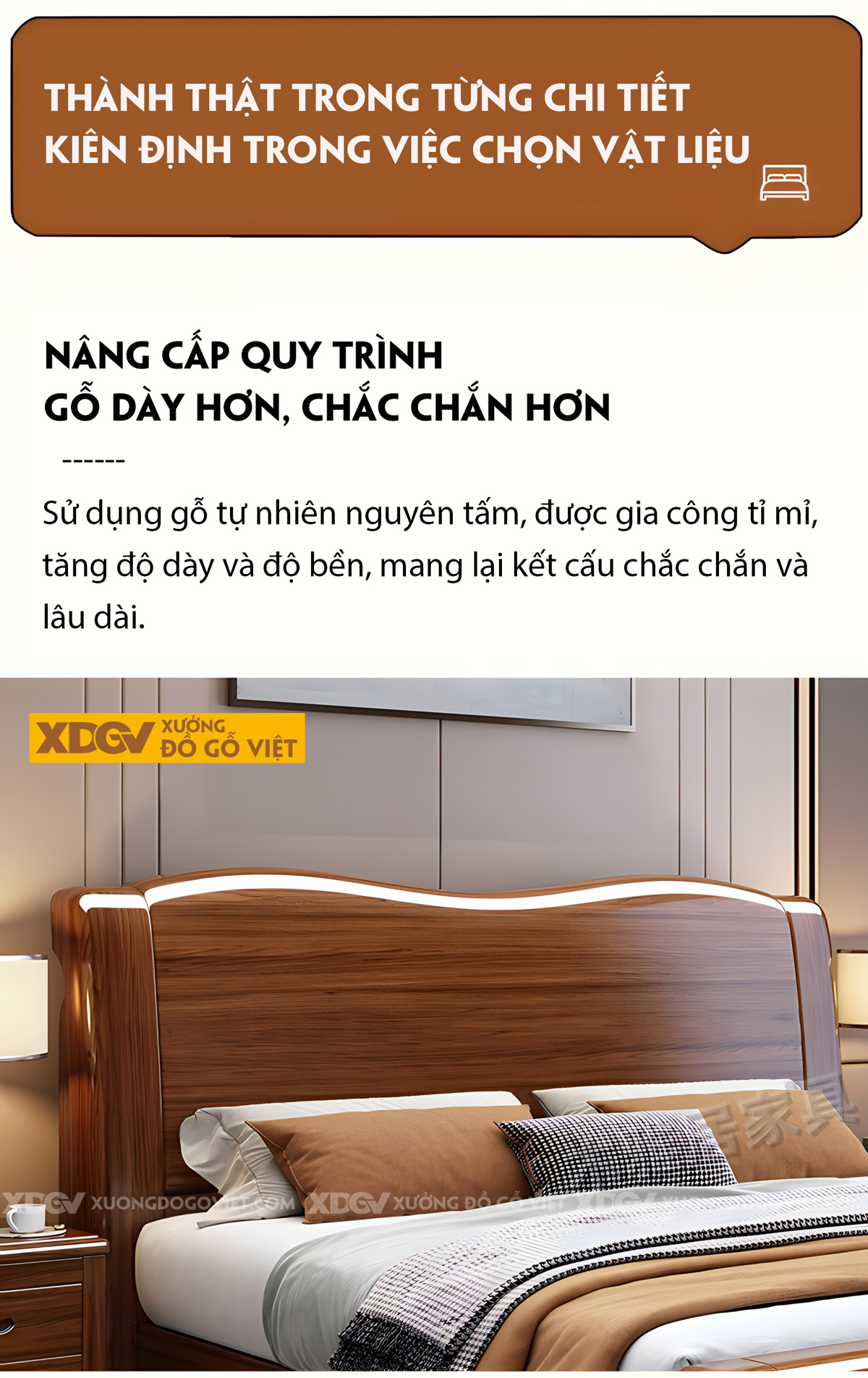 Giường Lim Phòng Ngủ Hiện Đại Kẻ Chỉ Đầu Uốn Lượn Mềm Mại