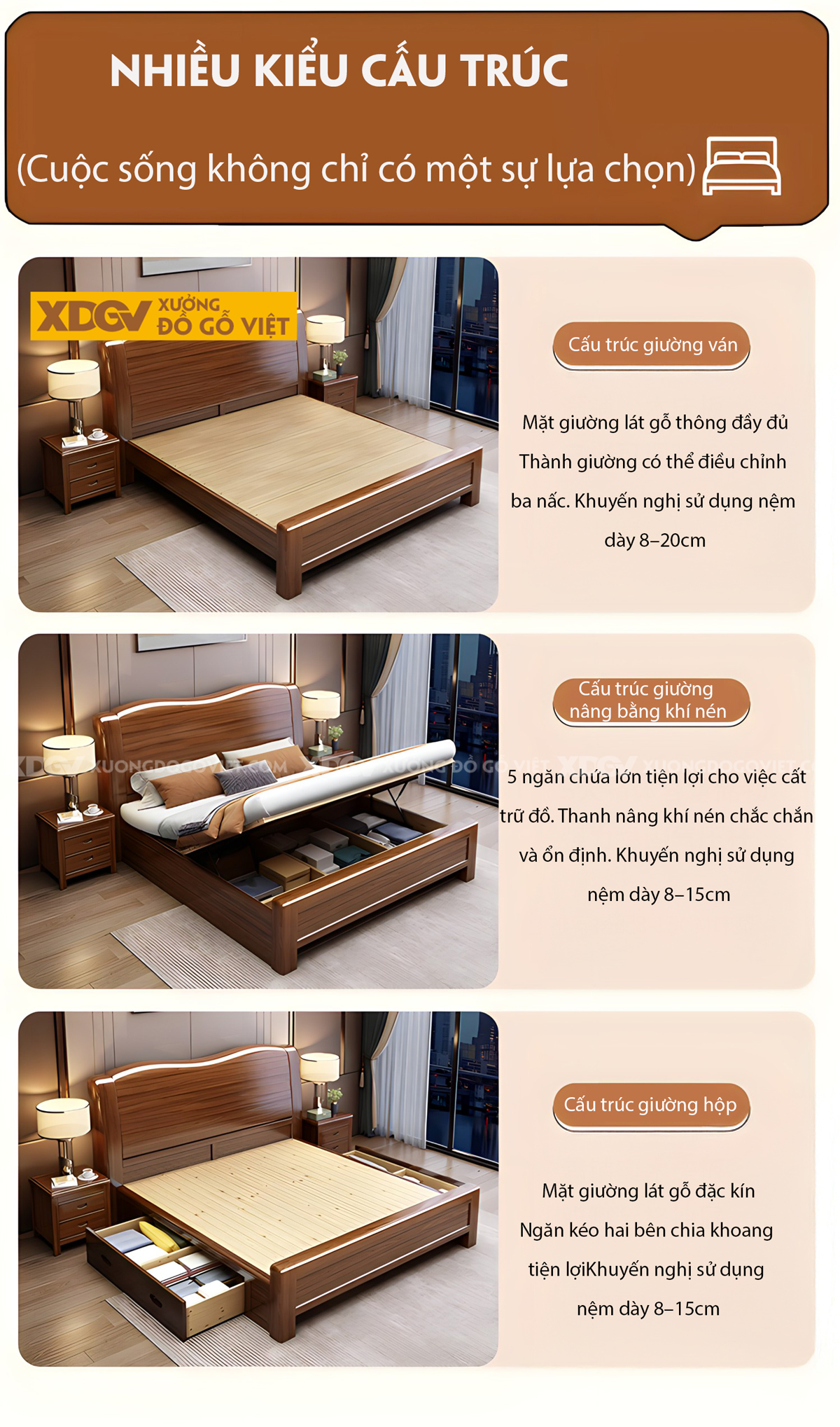 Giường Lim Phòng Ngủ Hiện Đại Kẻ Chỉ Đầu Uốn Lượn Mềm Mại