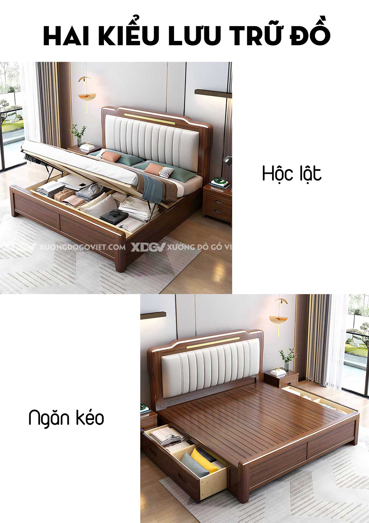 Giường Ngủ Gỗ Căm Xe Thịt Đầu Mái Đình Kẻ Chỉ Vàng Tinh Tế