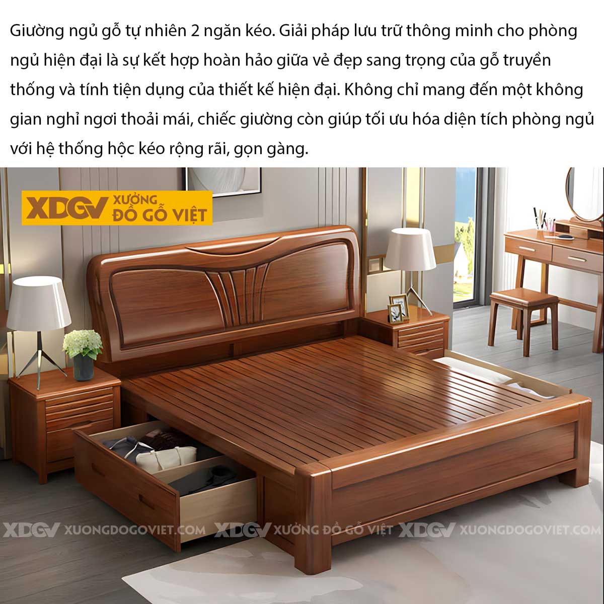 Giường Ngủ Gõ Đỏ Á Đông Đầu Chạm Khắc Hình Rẻ Quạt Cách Điệu
