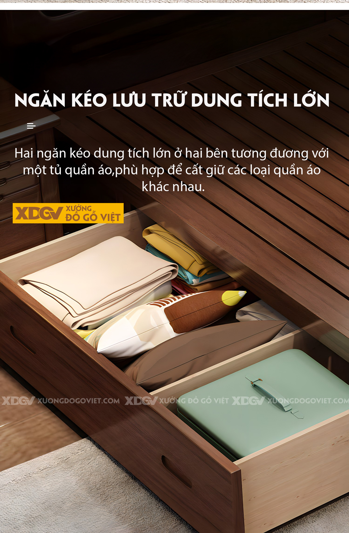 Giường Ngủ Gỗ Lim Hiện Đại Đầu Kẻ Chỉ Chữ V Rãnh Dọc Giữa