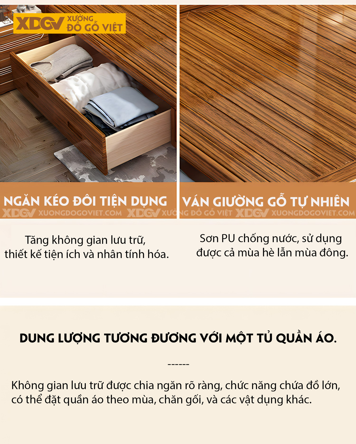 Giường Ngủ Lim Hiện Đại Gỗ Dày Đầu Dáng Cánh Chim Cách Điệu