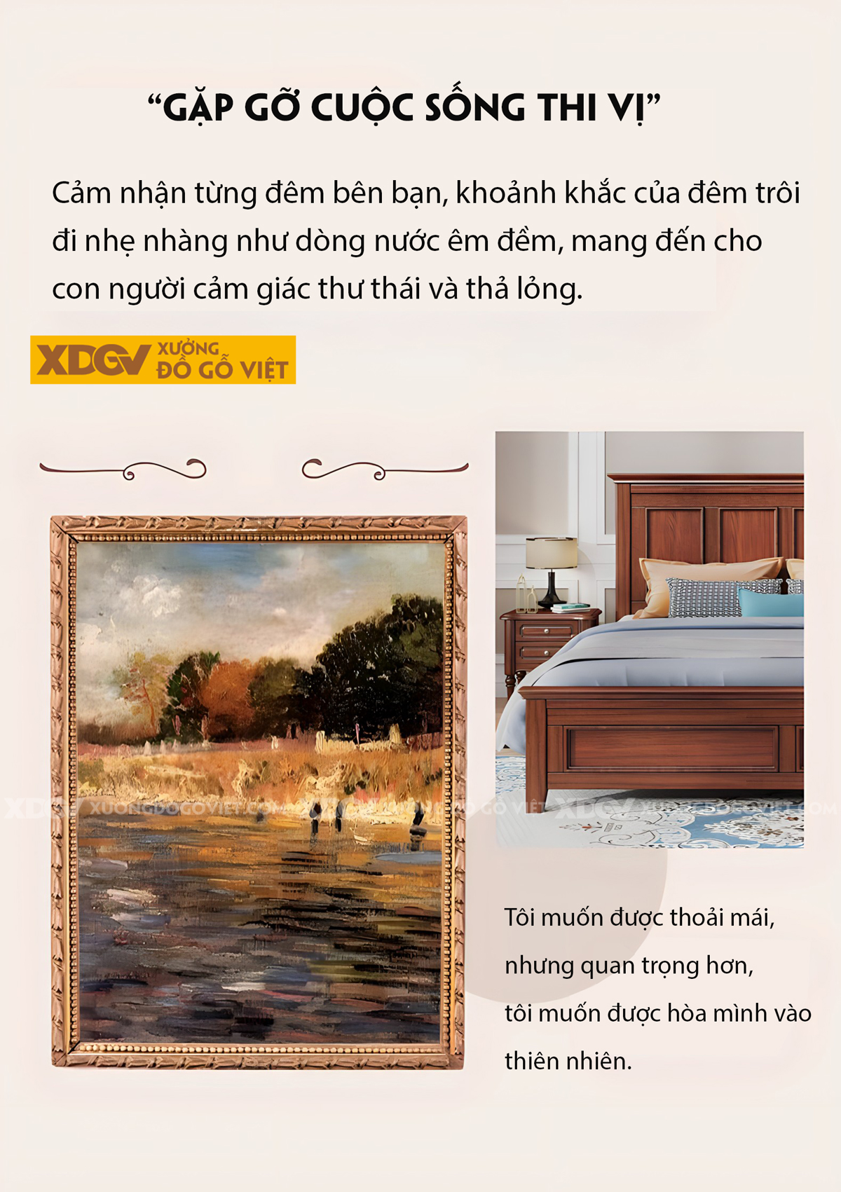 Giường Ngủ Lim Thịt Tân Cổ Điển Khung Gỗ Pano Phào Chỉ