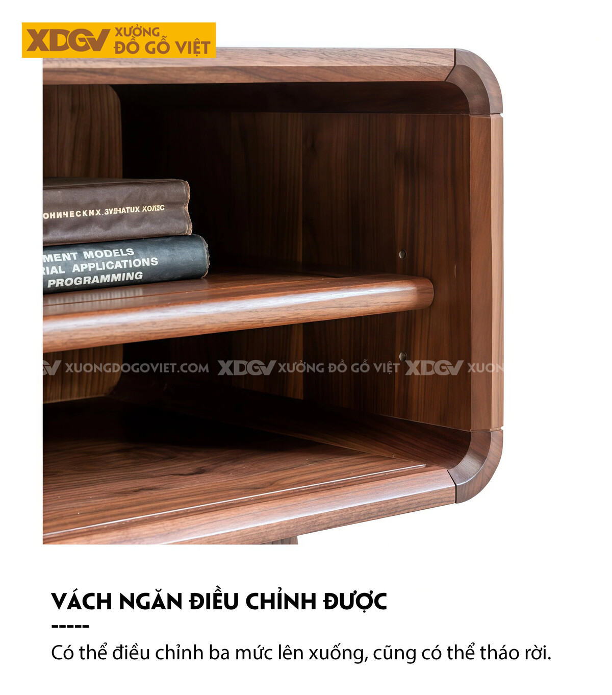 Kệ Để Tivi Gỗ Óc Chó Dáng Bo Tròn Tối Giản Chân Cao Tinh Tế